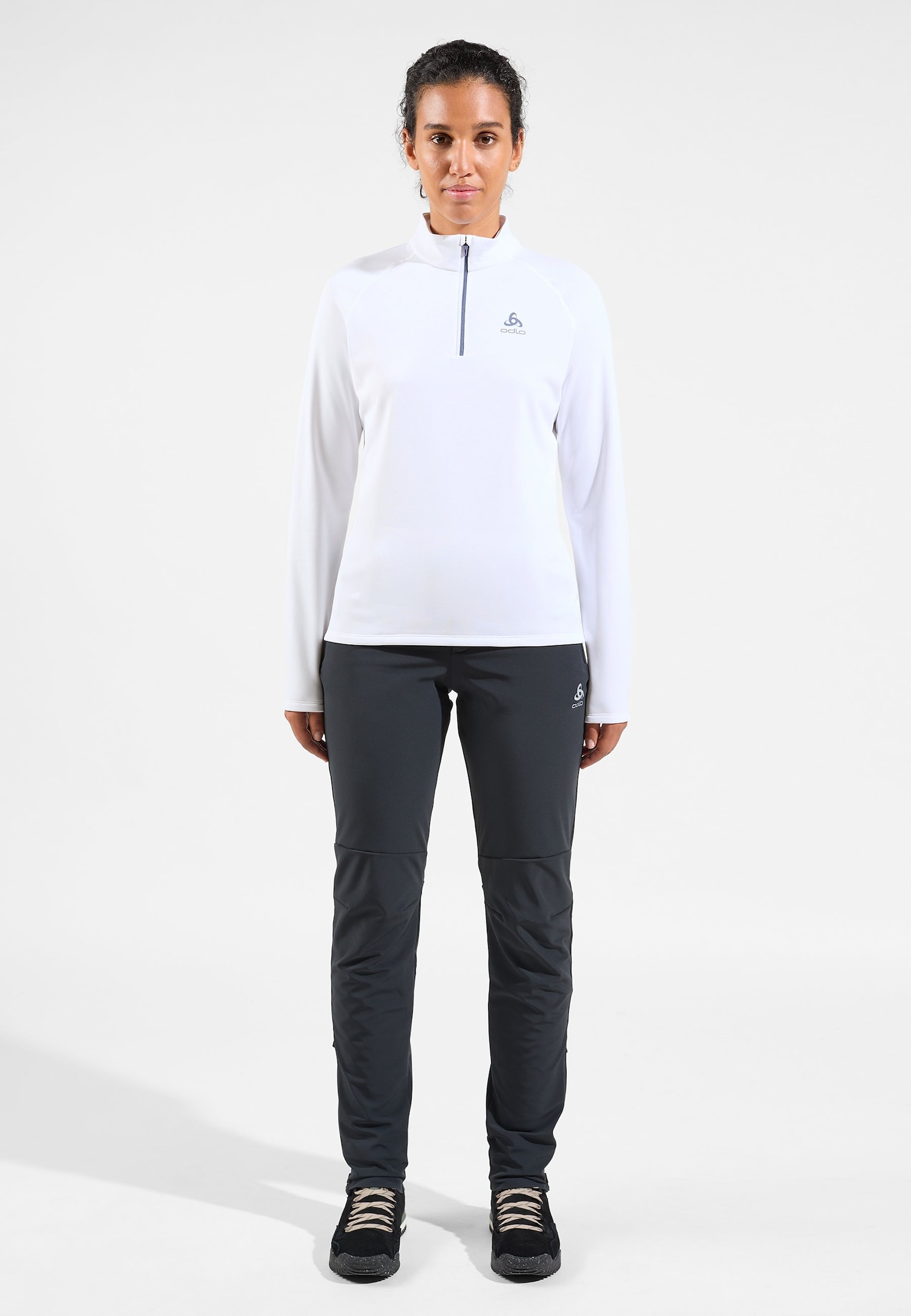 Pull à manches longues et col ½ zip Besso