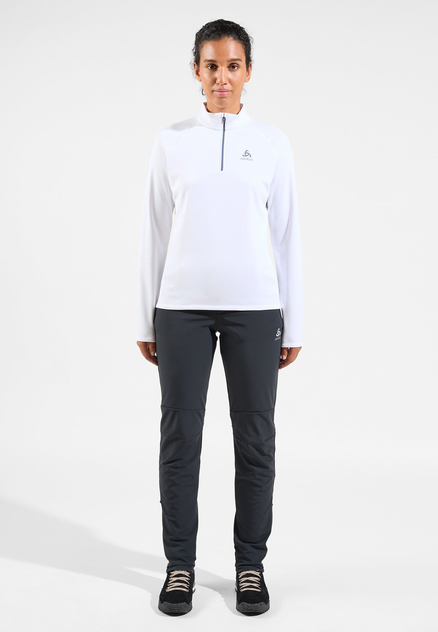 Mid layer con mezza zip Besso a manica lunga