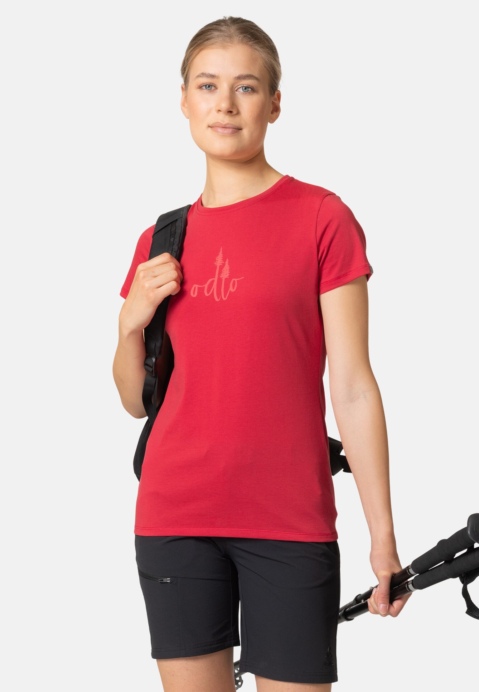 T-shirt à imprimé sapins Kumano