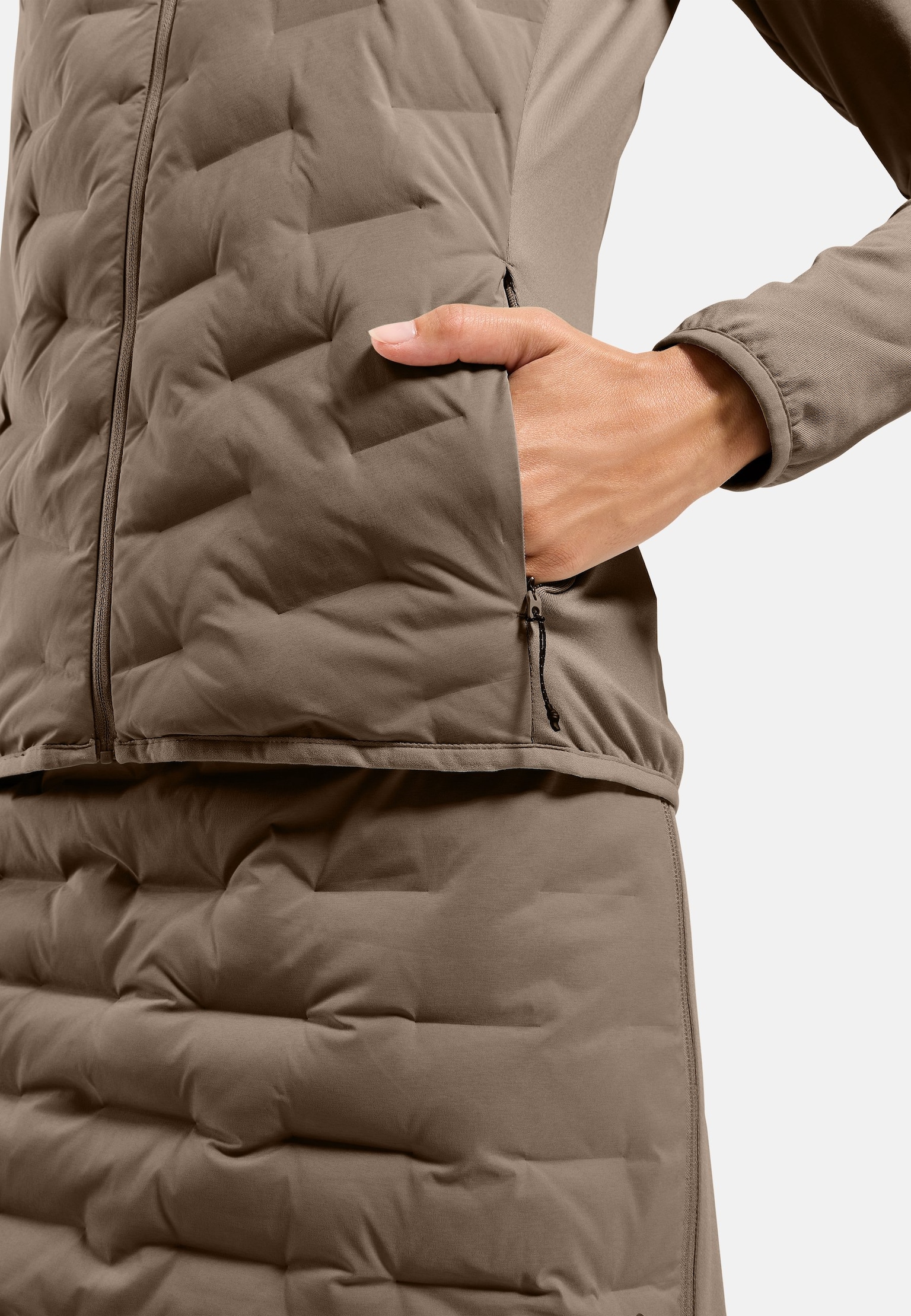 Haut à capuche de ski de fond zippé Zeroweight Insulator
