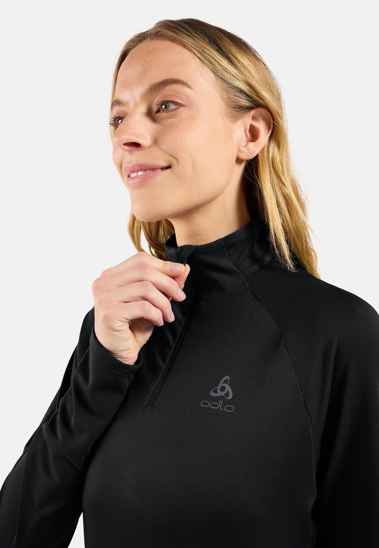 Felpa da running Essential Ceramiwarm a mezza zip