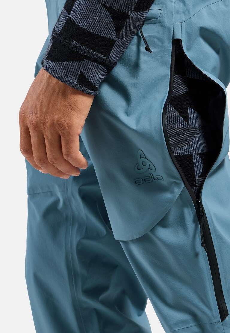 The X-Alp 3L hardshell snow pants in provincial blue | Odlo