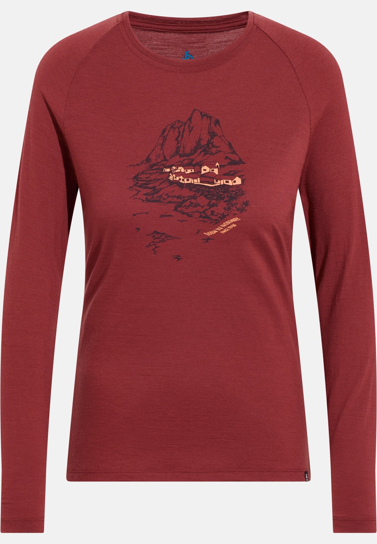 Ascent 365 Merino 200 Langarmshirt mit Norwegen-Motiv