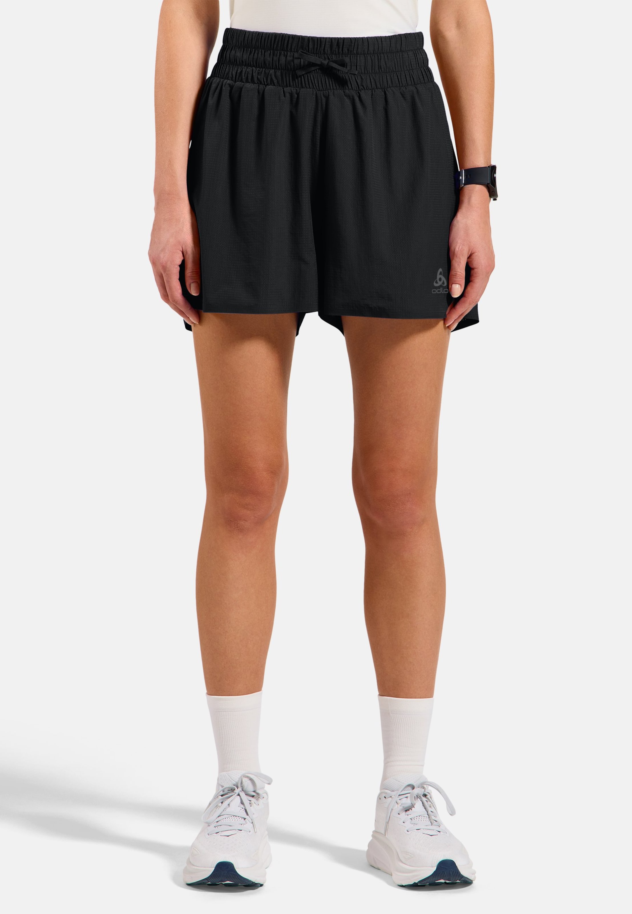 Odlo Zeroweight 3 Inch Print 2-In-1 Laufshorts für Damen - Training, Running - schwarz, M