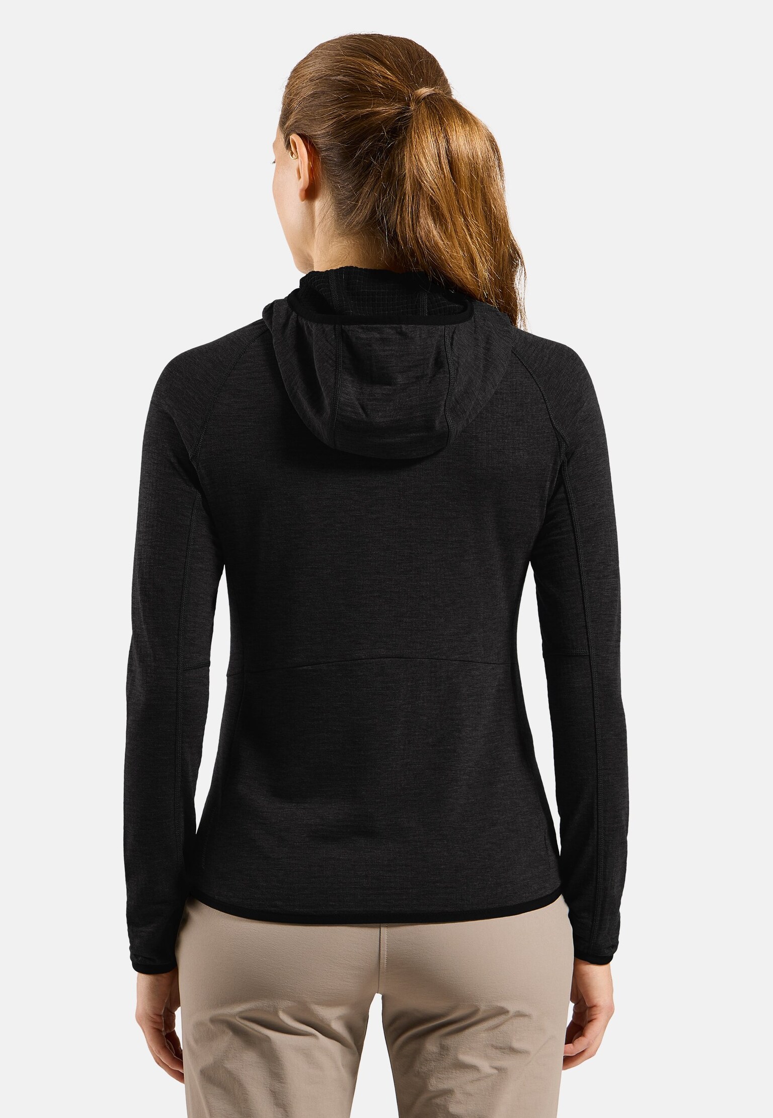 Ascent midlayer met capuchon en rits