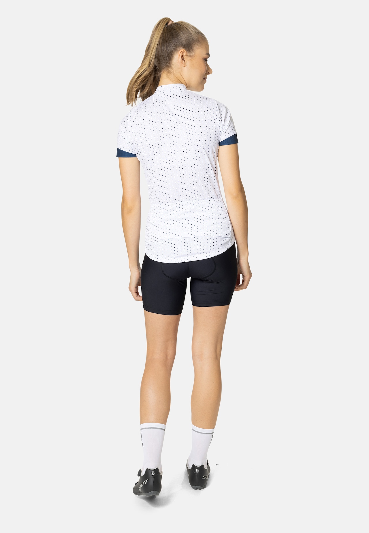 Maglia da ciclismo Essential con stampa a collo alto e zip intera