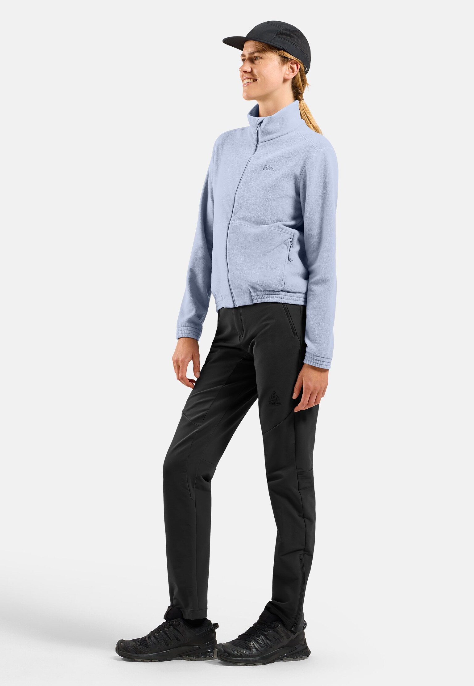 Mid layer multisport Essentials in pile classico a zip intera