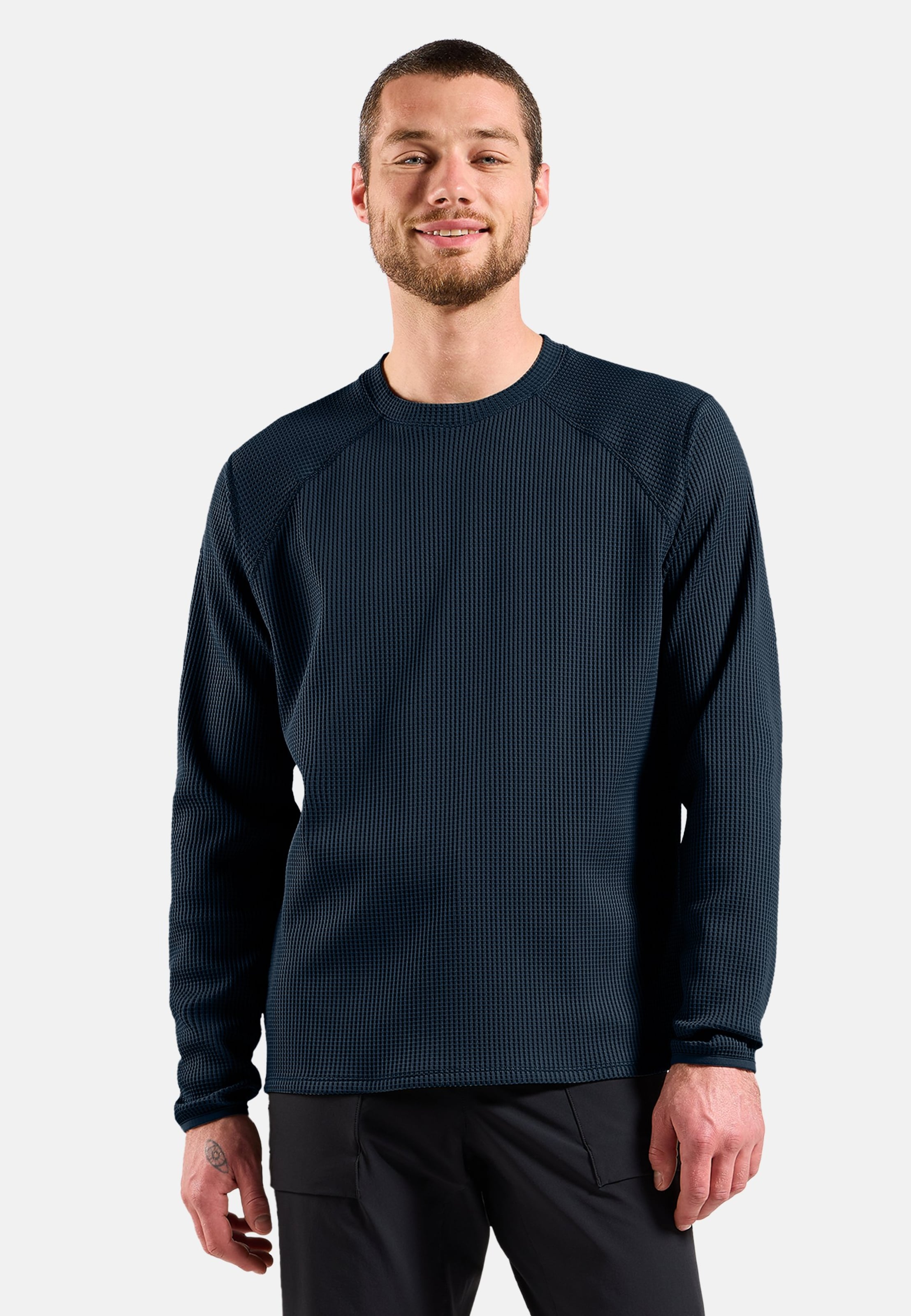 Odlo Cubic Multisport Mid Layer mit Rundhalsausschnitt für Herren, M, marineblau