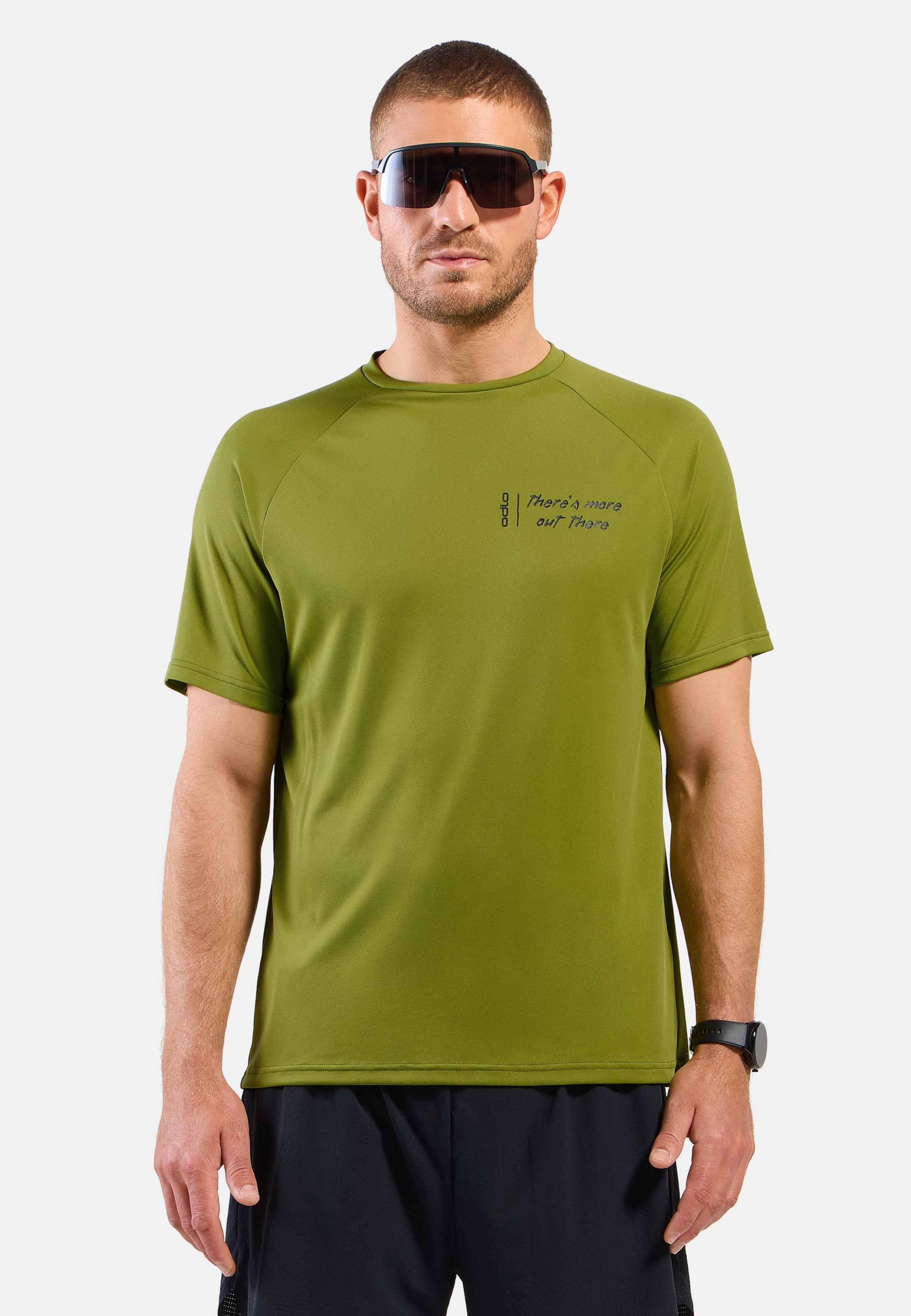 Odlo Essential Print Lauf-T-Shirt für Herren - Training, Running - grün, M