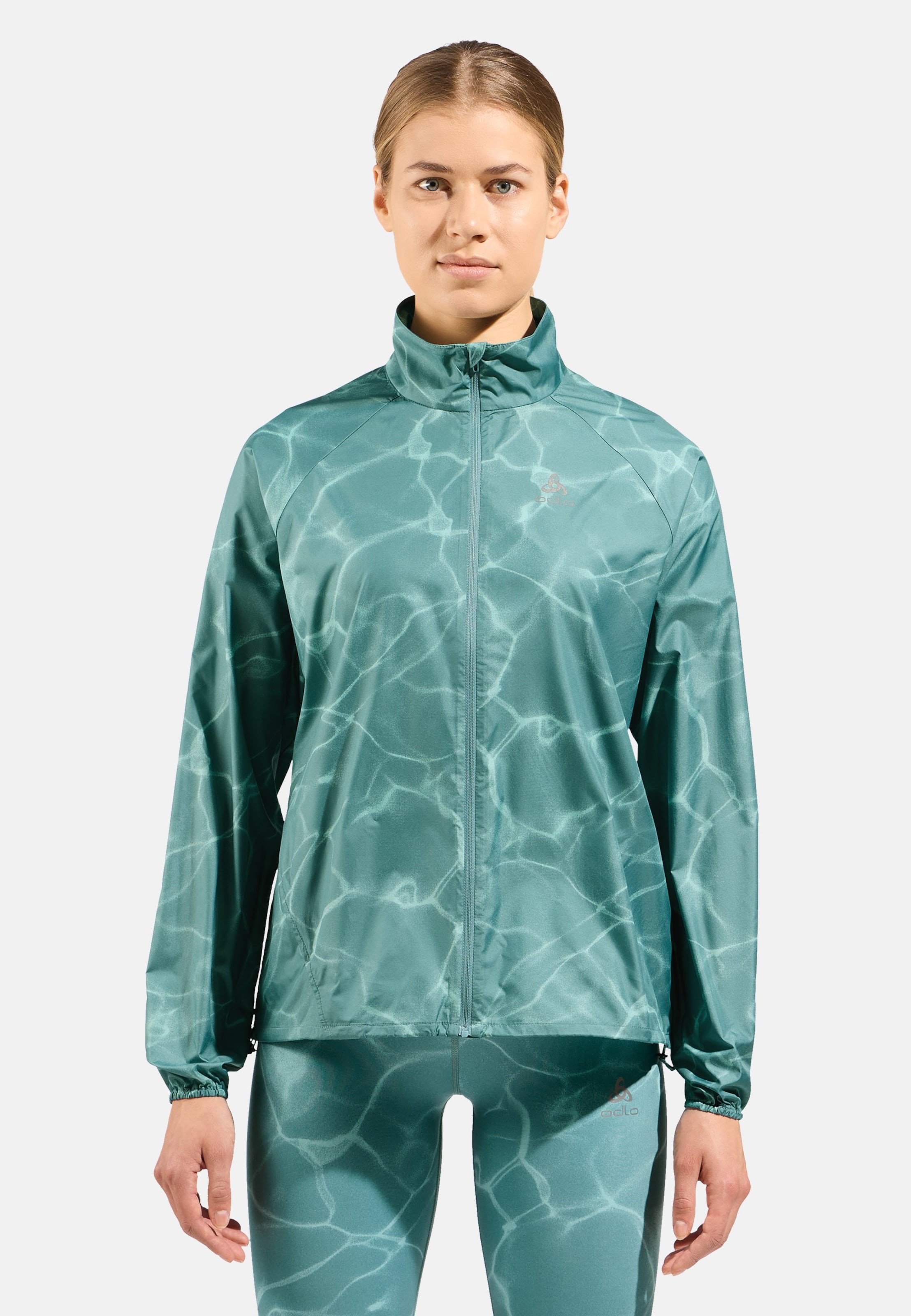 Odlo Zeroweight Print Laufjacke für Damen - Running - grün, S