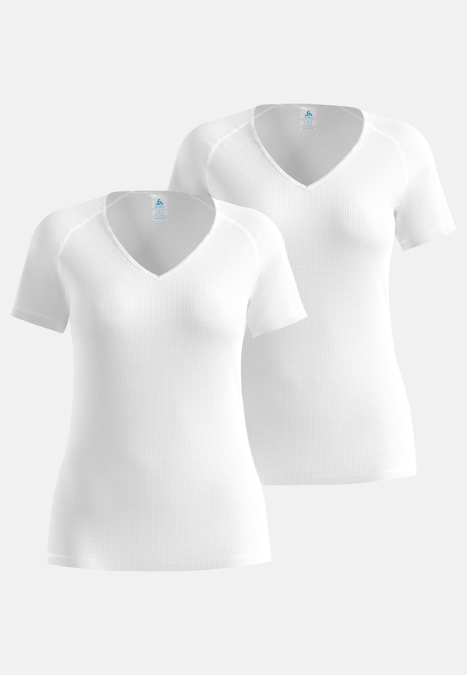 Kurzärmeliger Active Light Base Layer mit V‑Ausschnitt – Doppelpack