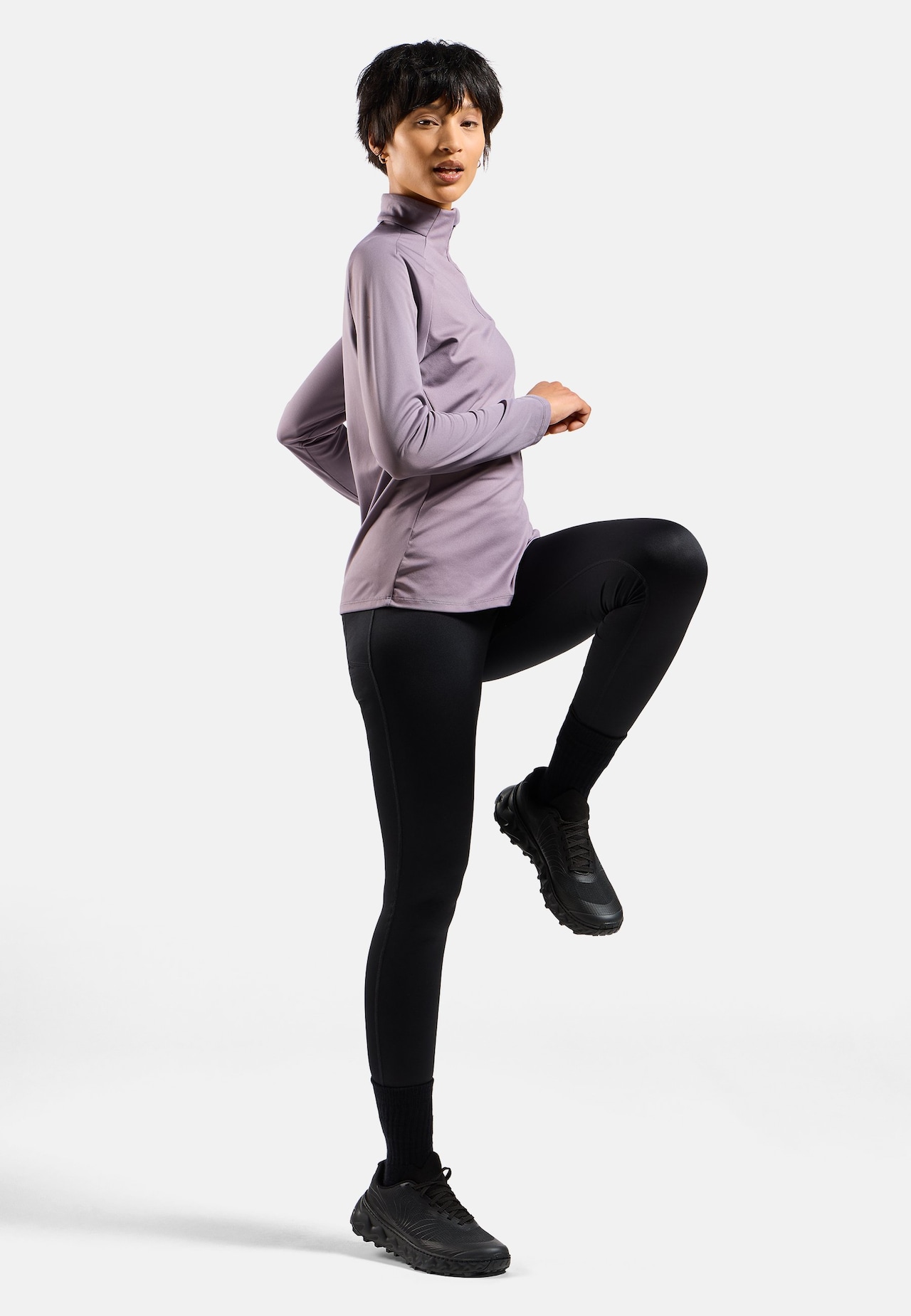 Felpa da running Essential Ceramiwarm a mezza zip