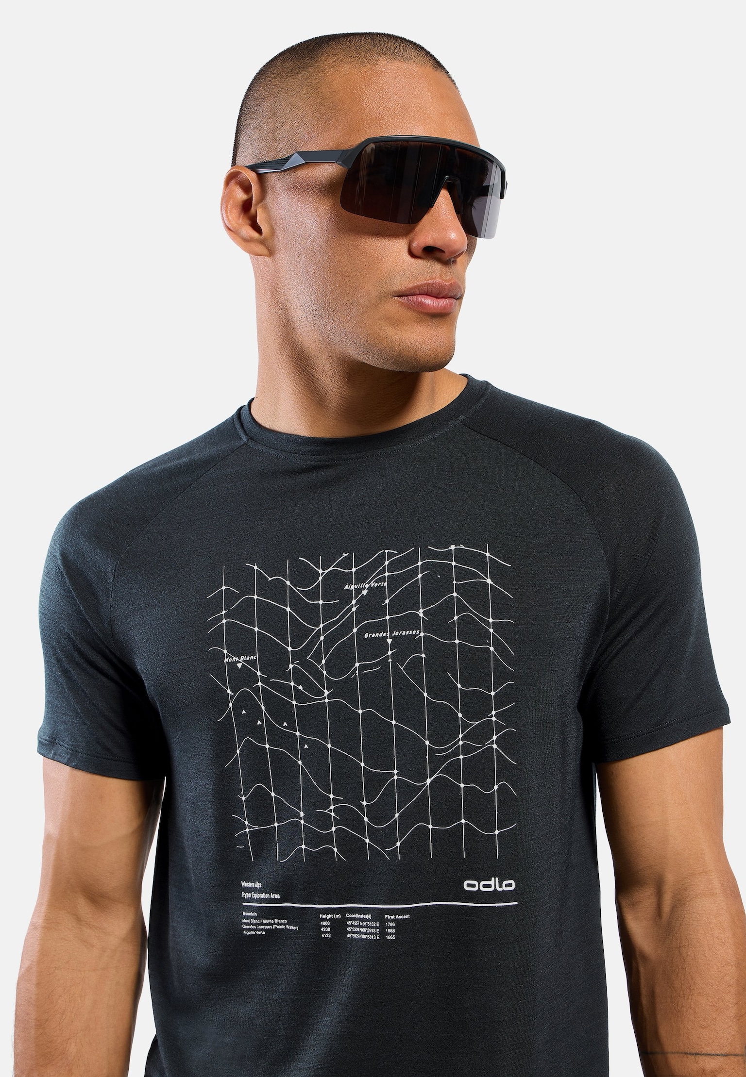 The Ascent Merino-blend hyper mapping t-shirt