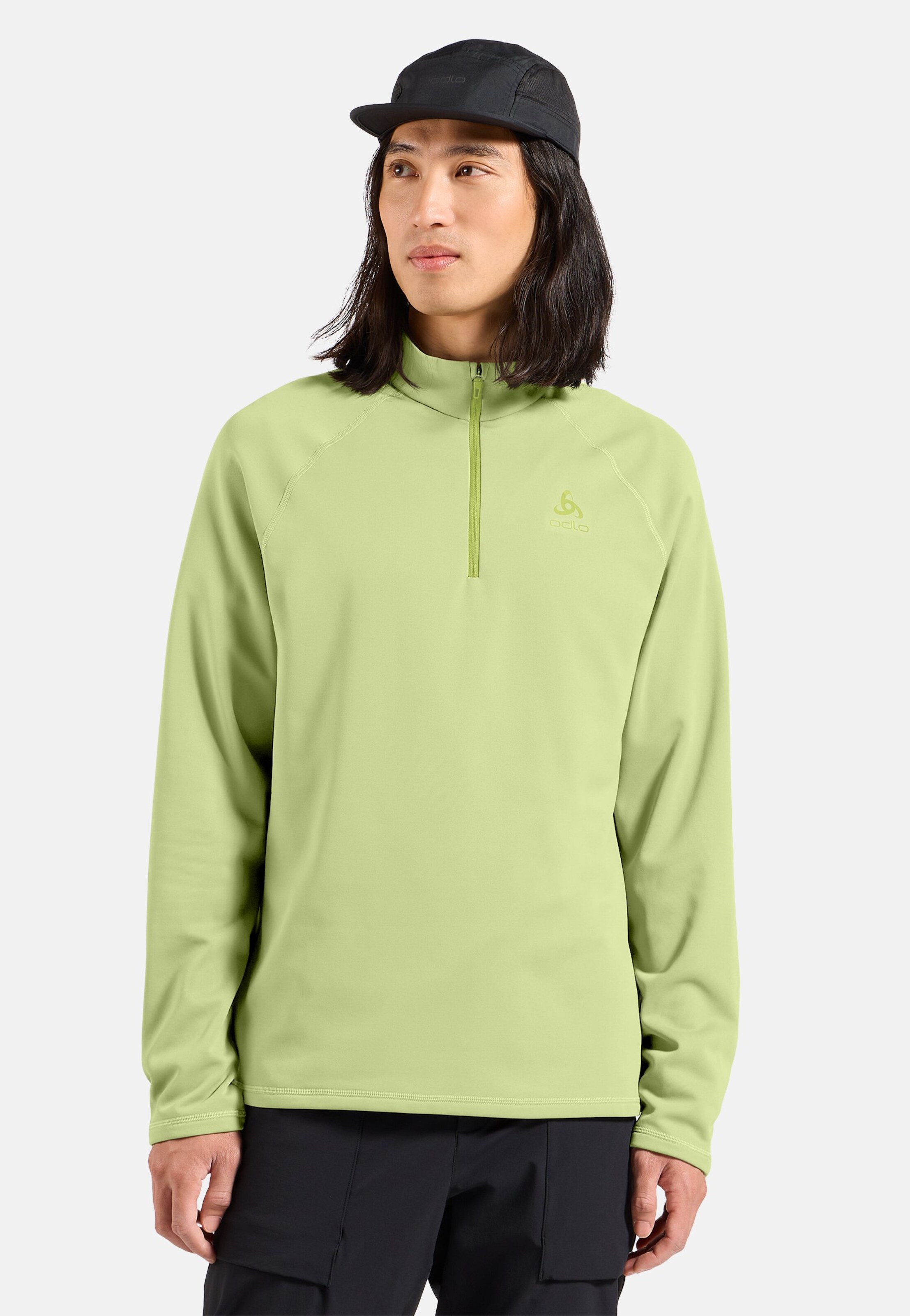 Odlo Besso Mid Layer mit Halbreissverschluss für Herren, M, grün