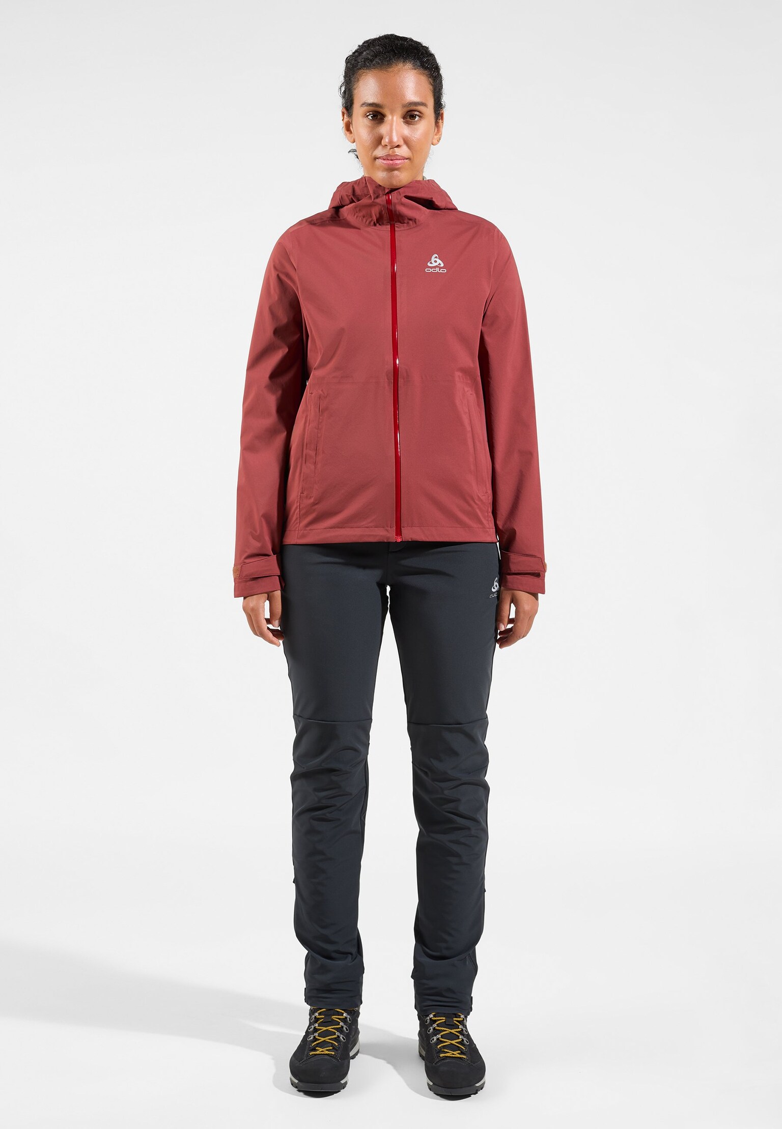 The women's Aegis 2.5L waterproof hardshell jacket