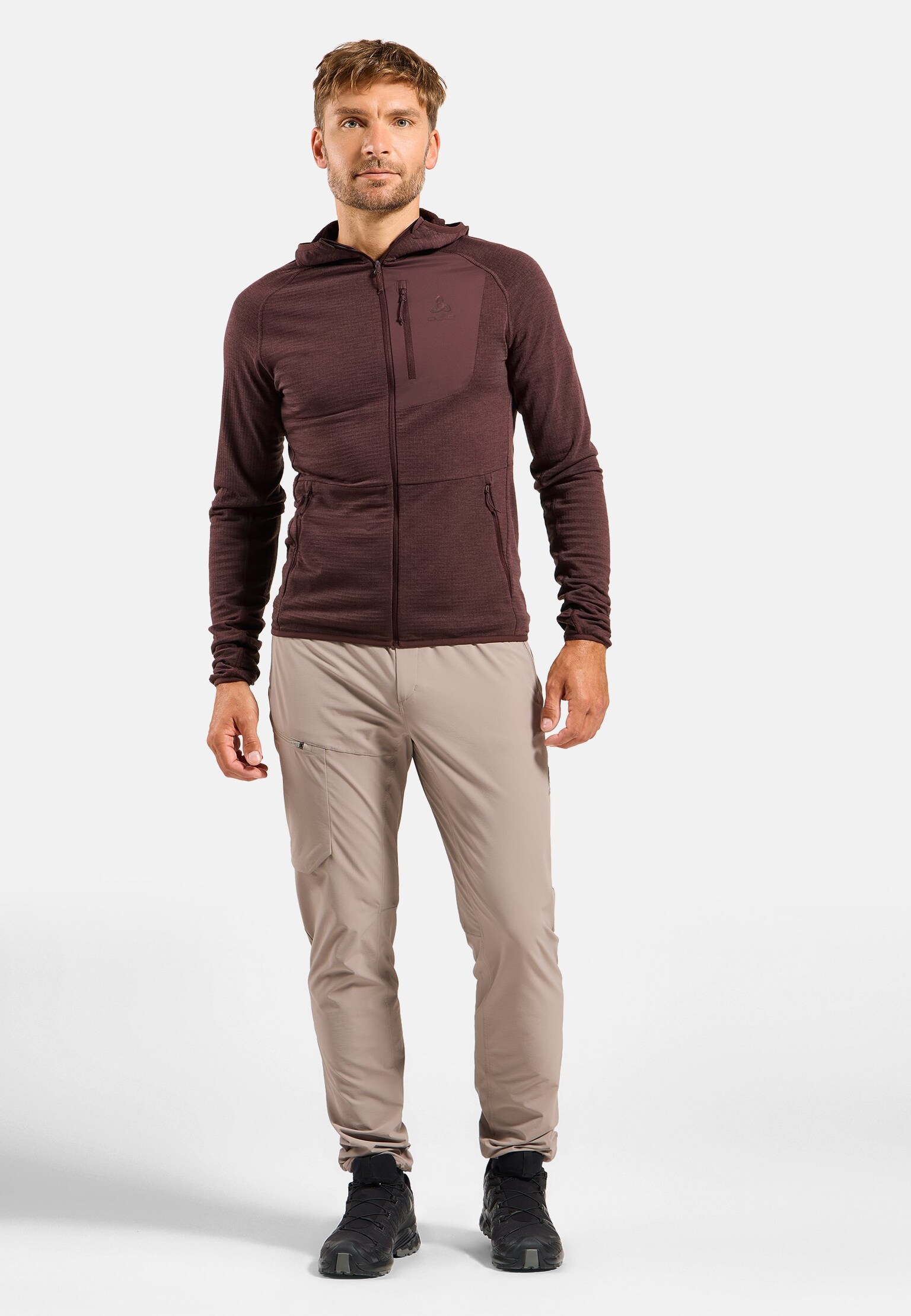 Ascent Mid Layer mit Kapuze und Reissverschluss