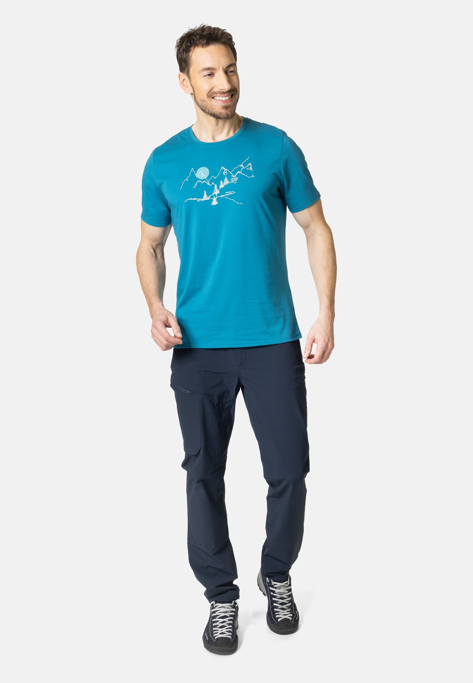 Nikko T-Shirt mit Landschaftsprint