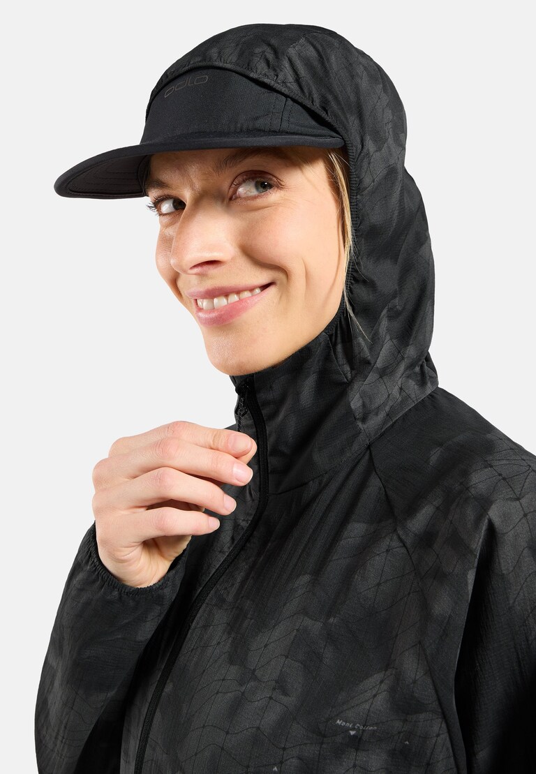Zeroweight hardloopanorak met capuchon en hyper print