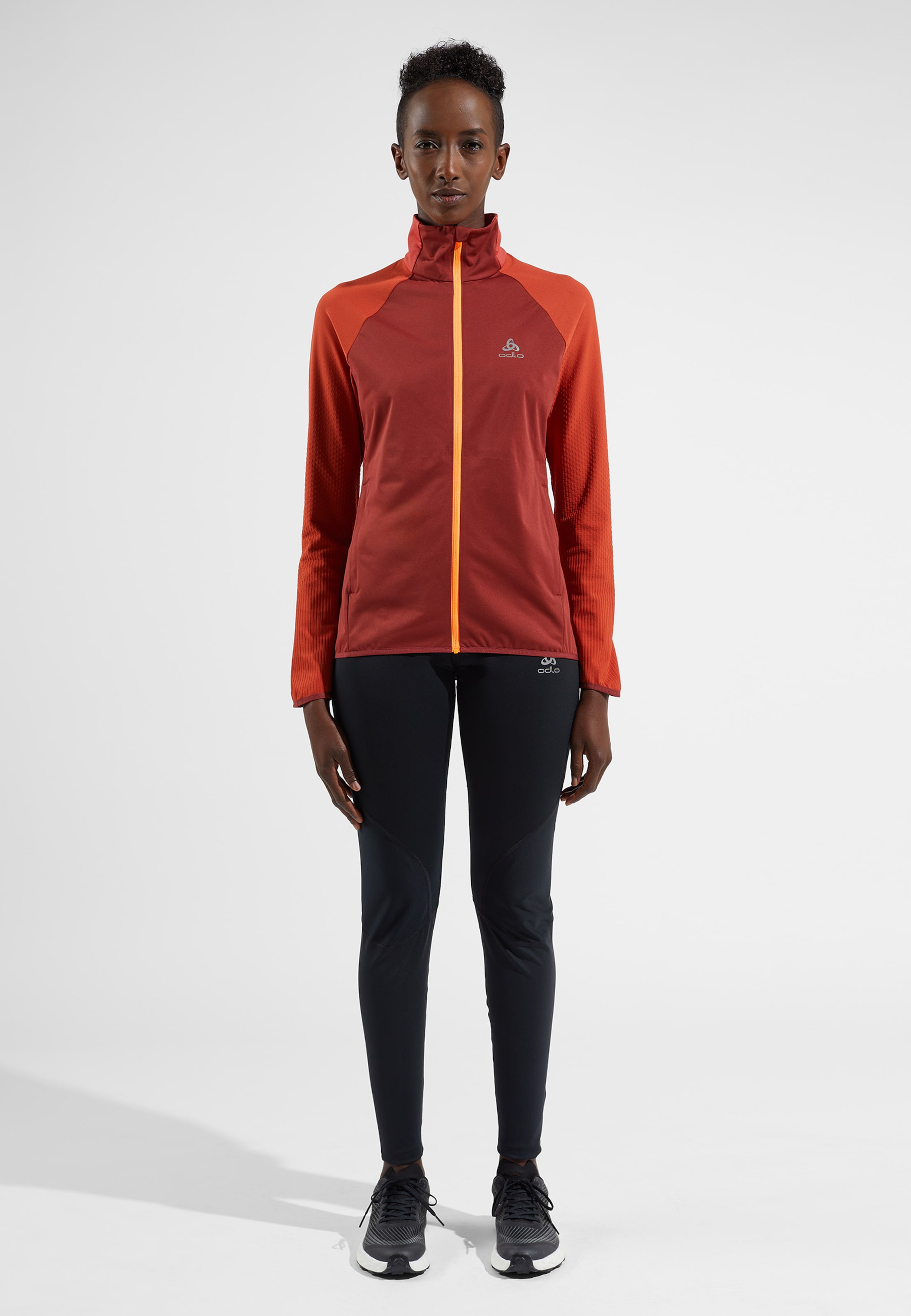 Odlo Zeroweight Warm Hybrid Laufjacke für Damen - Running - rot, L