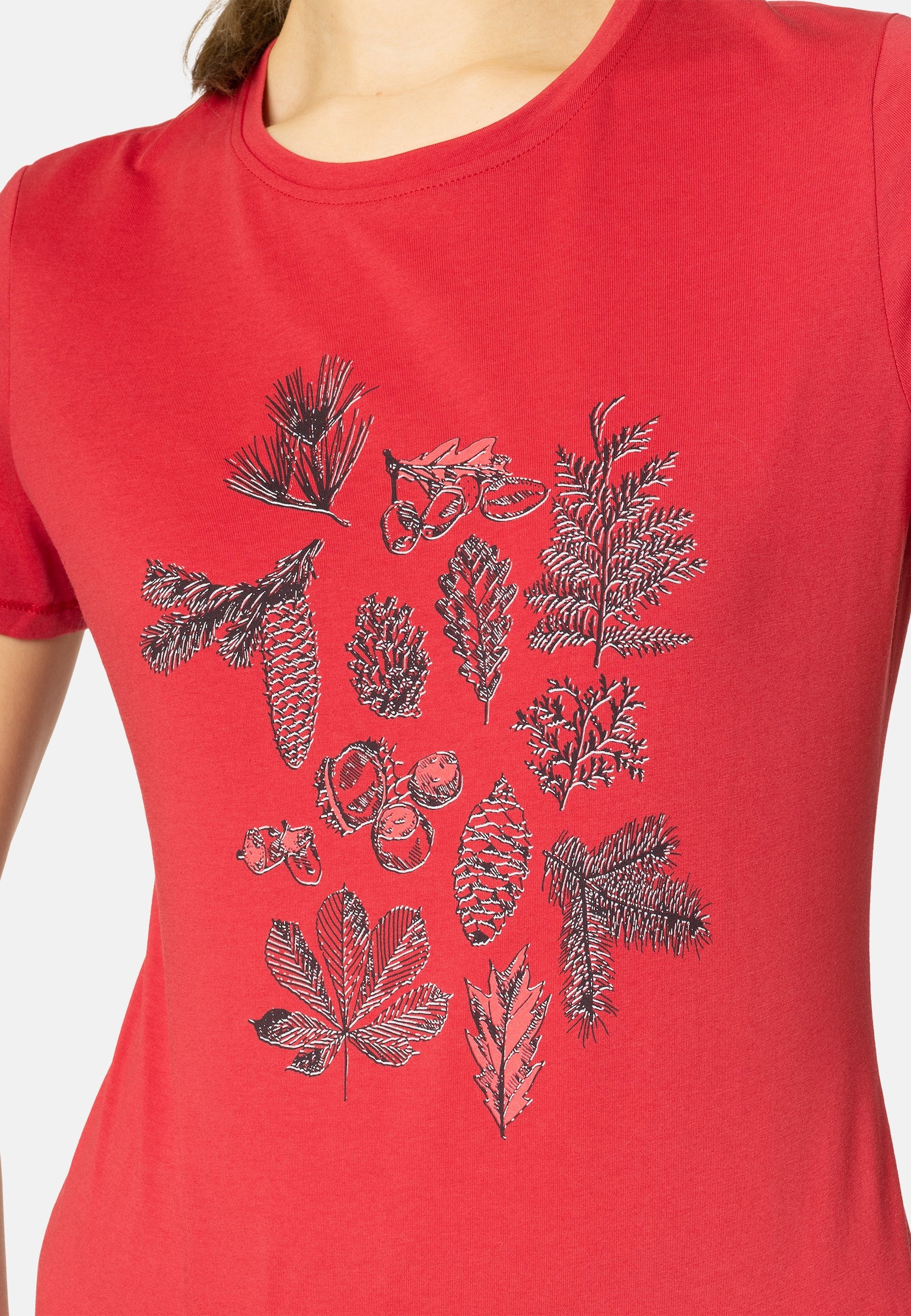 T-shirt à imprimé forestier Kumano