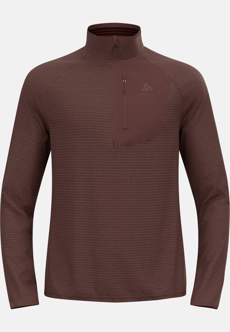 Ascent mid layer met halve rits