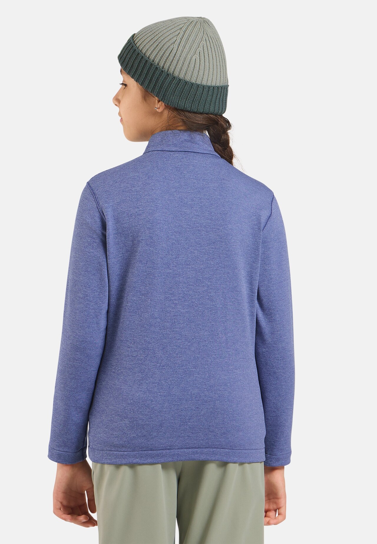 Felpa Grid Fleece Kids a mezza zip