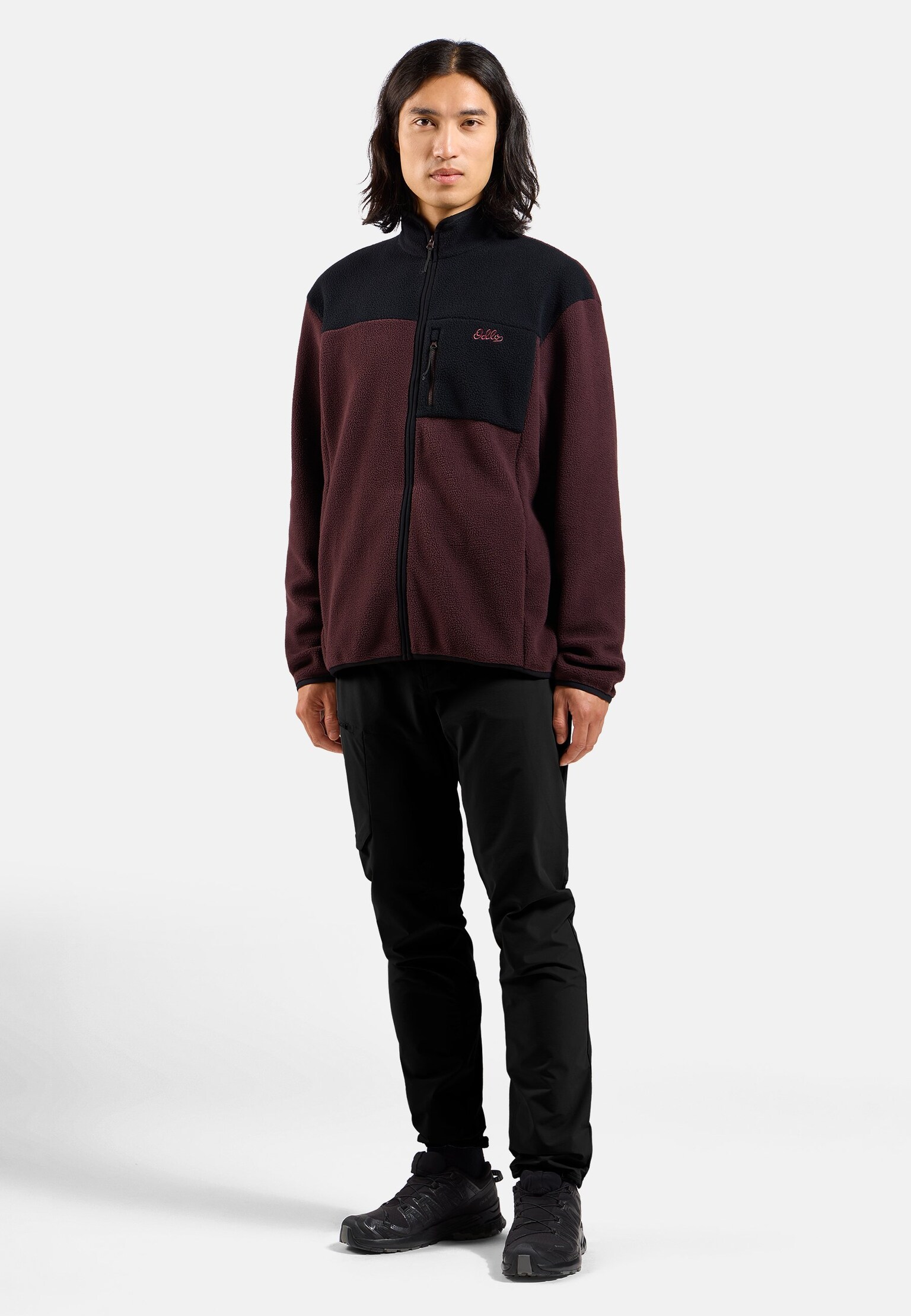 Essential High Pile Blocked Mid Layer Full-Zip