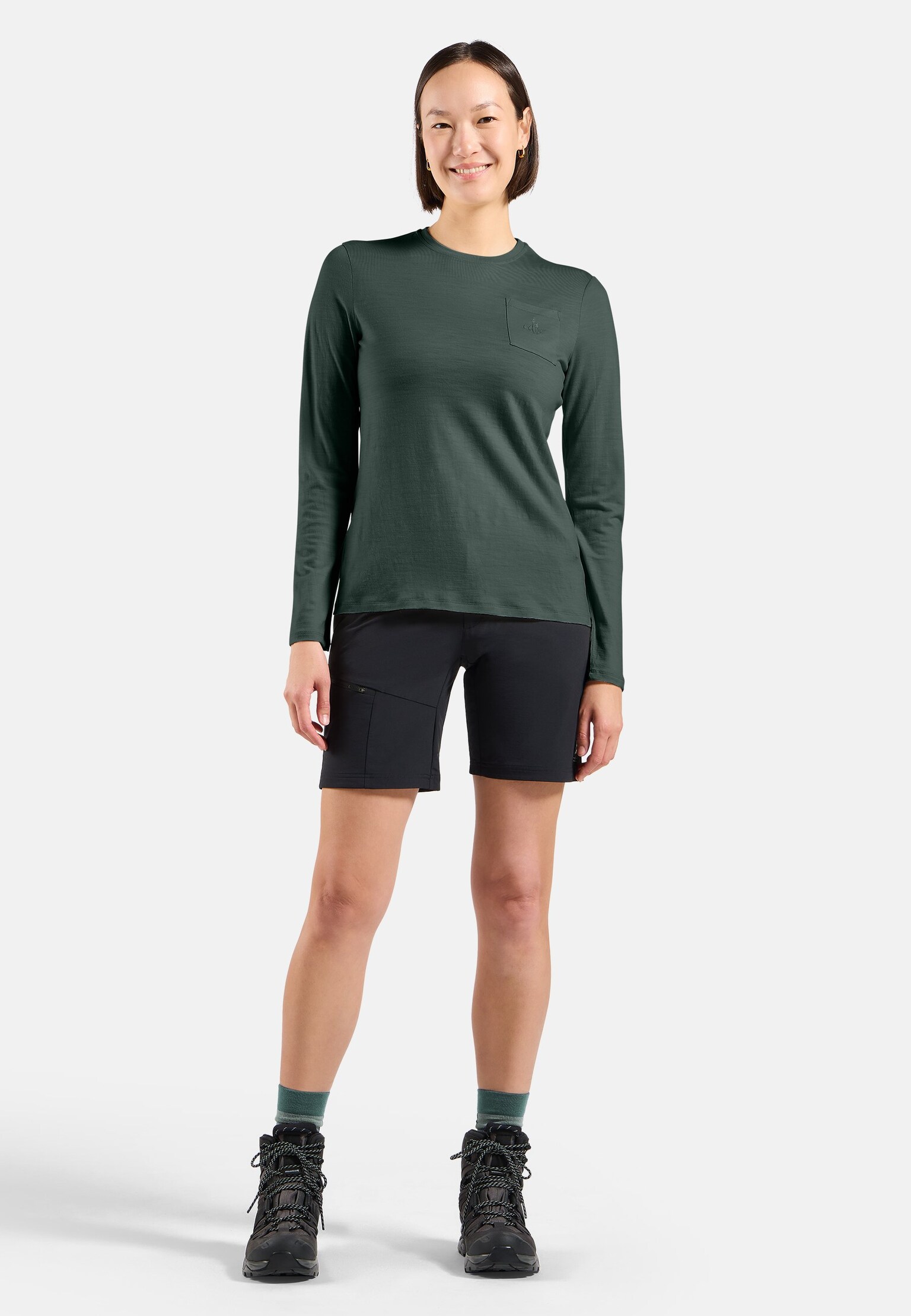 Ascent Merino 200 Langarmshirt mit Brusttasche