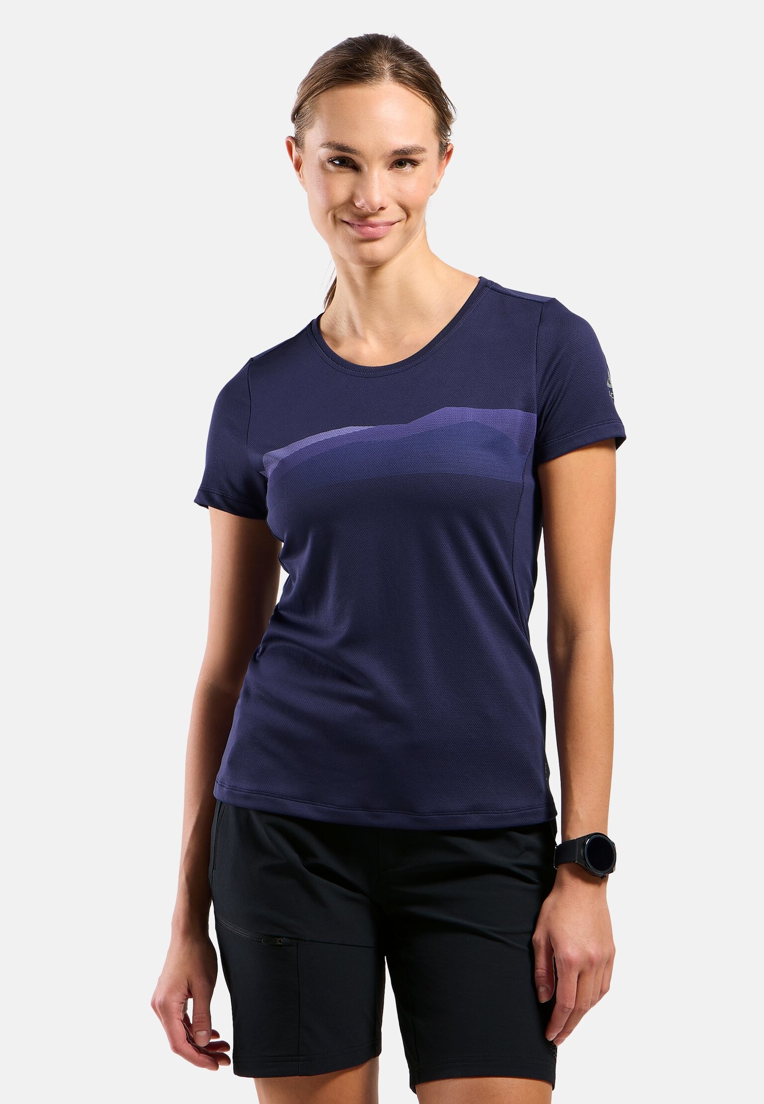 F-Dry T-Shirt mit Bergkamm-Print