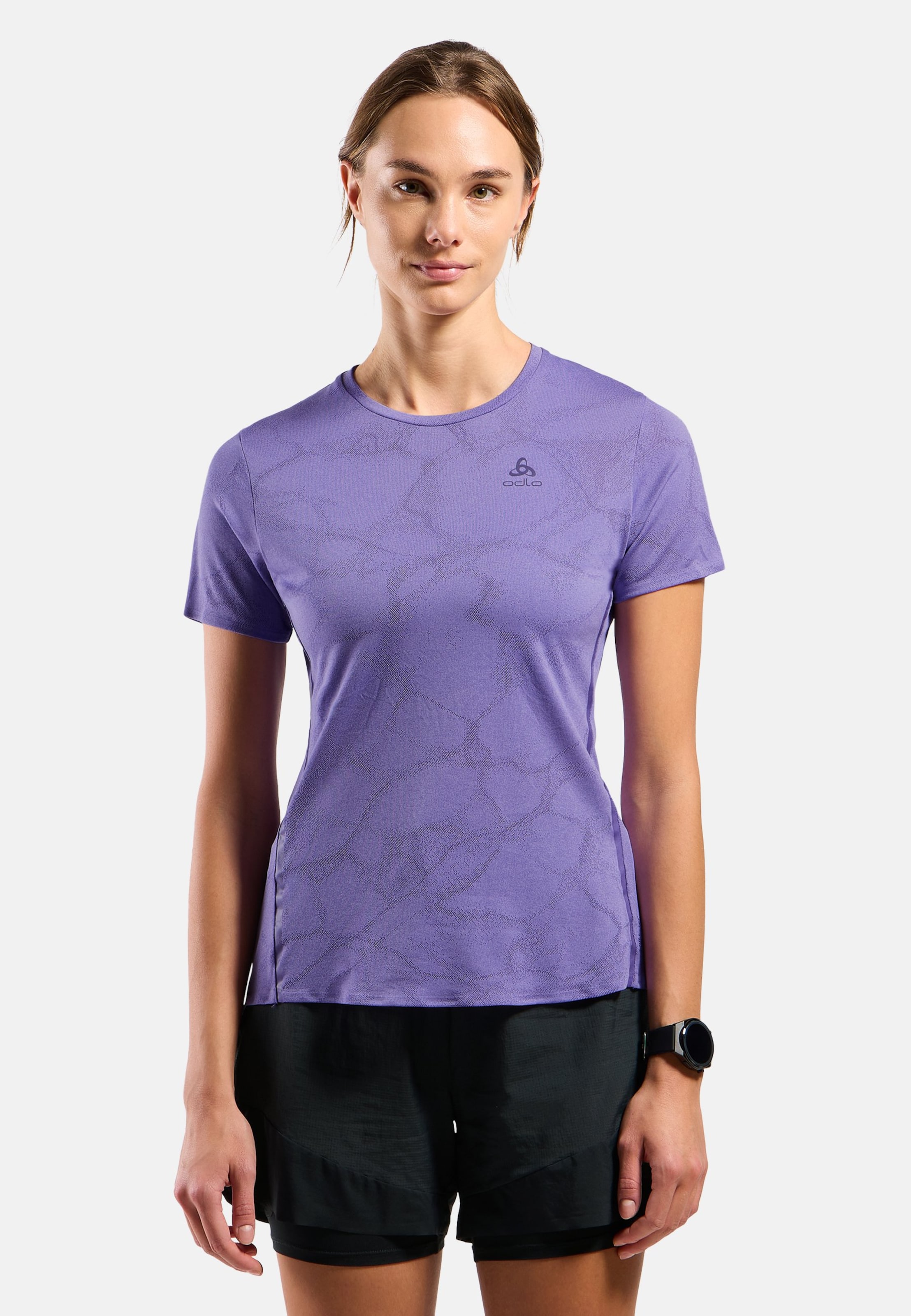 Odlo Zeroweight Engineered Chill-Tec Laufshirt für Damen, XL, lila
