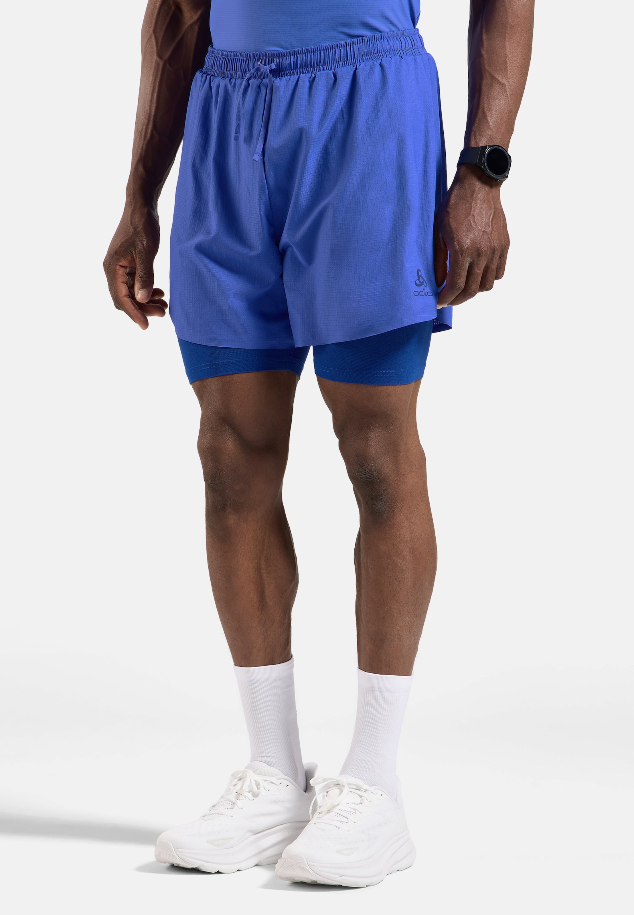 Odlo Zeroweight 5 Inch 2-in-1 Laufshorts 2.0 für Herren, XL, blau