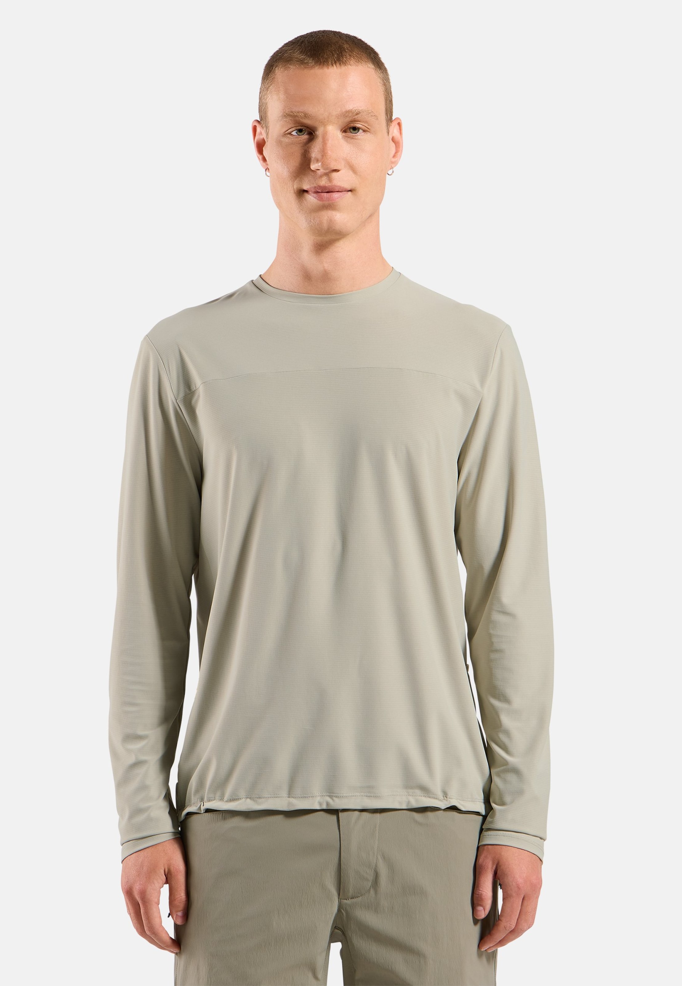 Odlo Explorer Chill-Tec Cargo-Langarmshirt für Herren, S, beige