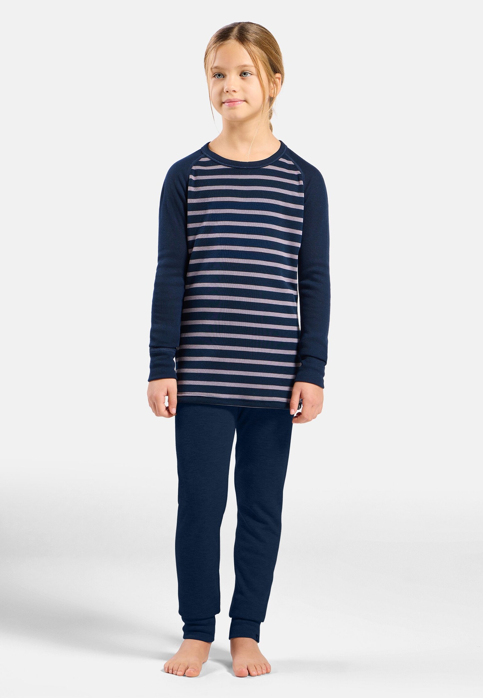 T-shirt à manches longues Active Warm Eco Stripe pour enfant