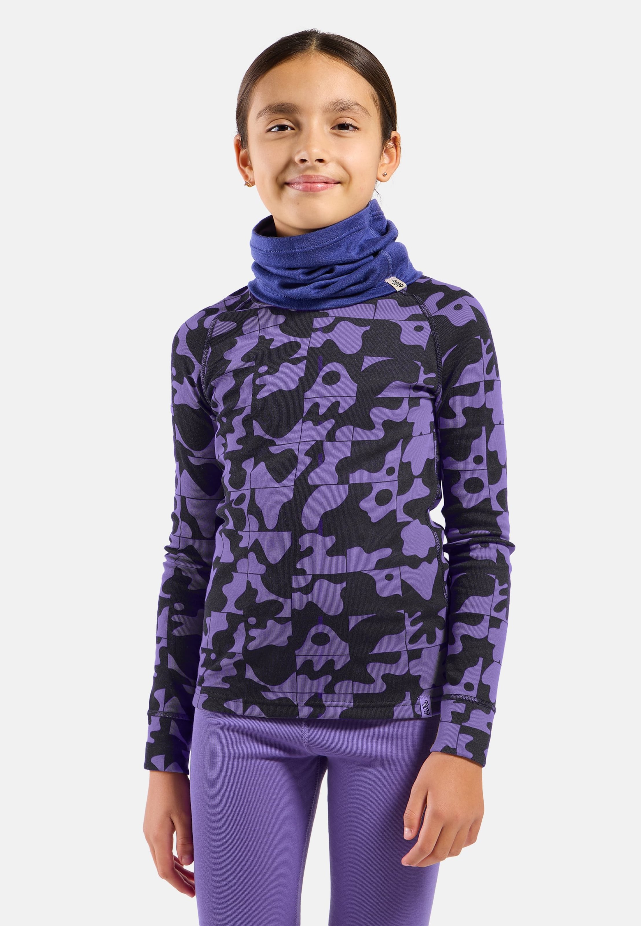 Odlo Adventurer Active Warm Base-Layer-Shirt mit Print für Kinder, 152,