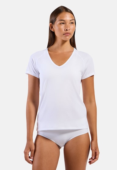 Kurzärmeliger Active Light Base Layer mit V‑Ausschnitt – Doppelpack