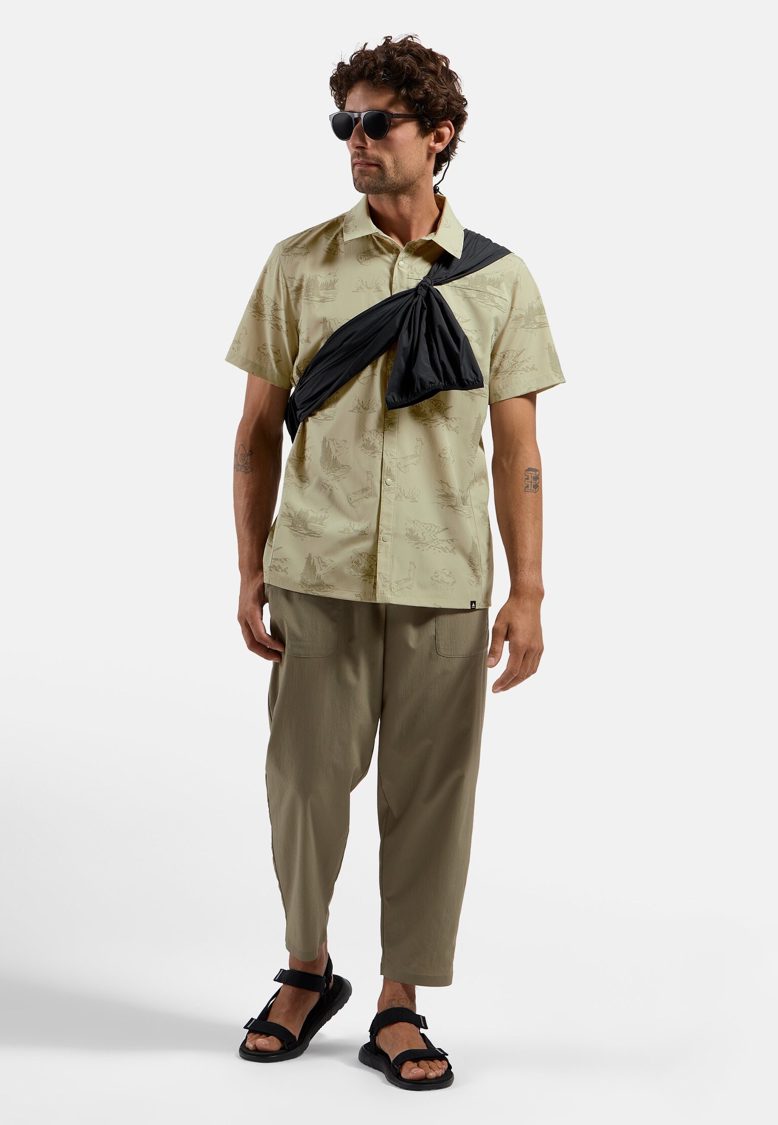 Essentials Print hikingshirt met korte mouwen