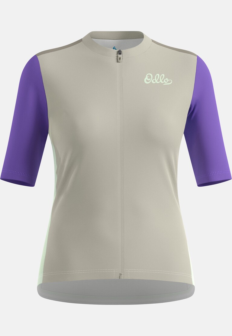 The Essentials heritage print full-zip cycling jersey