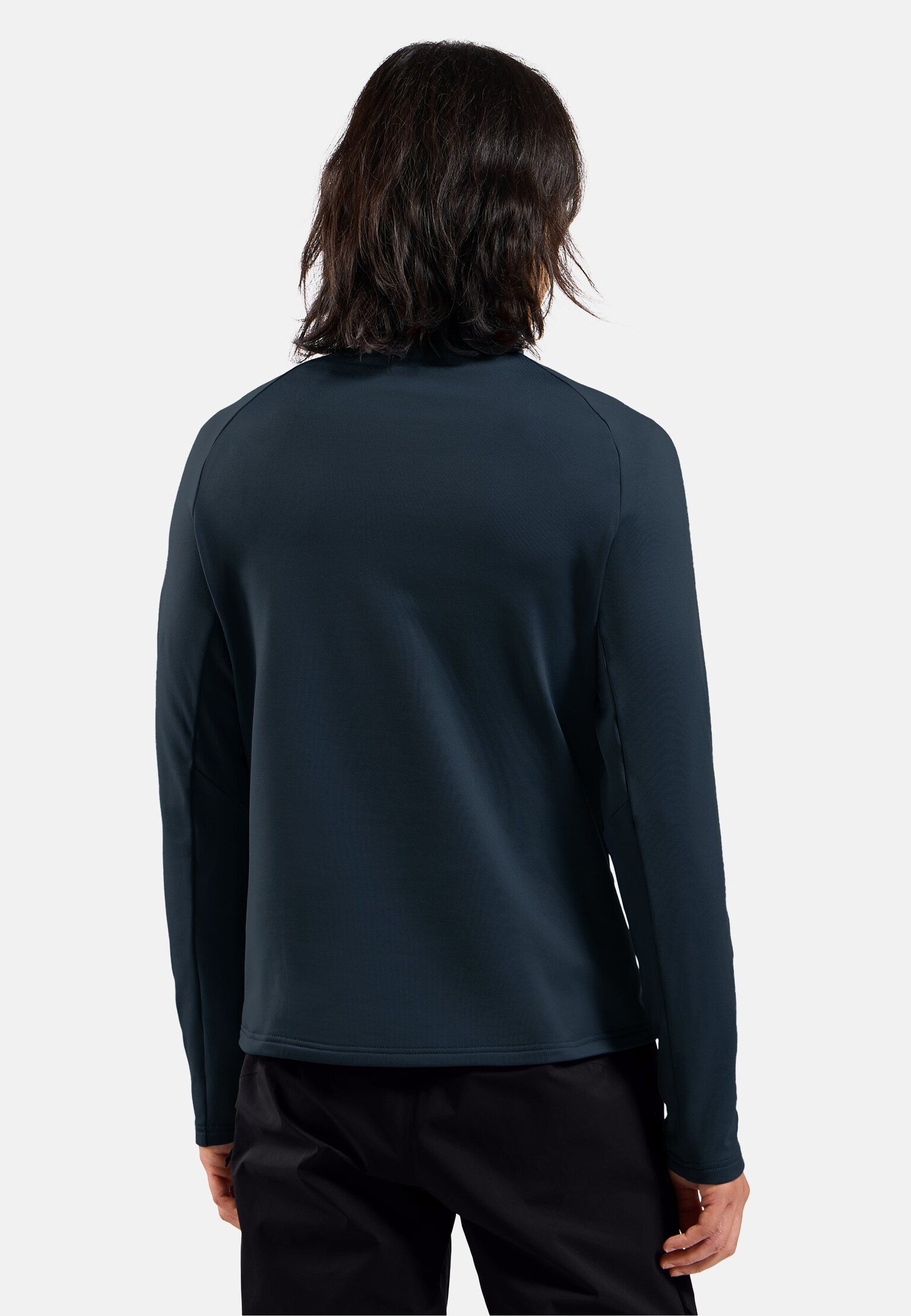 Essentials lichte mid layer met halve rits