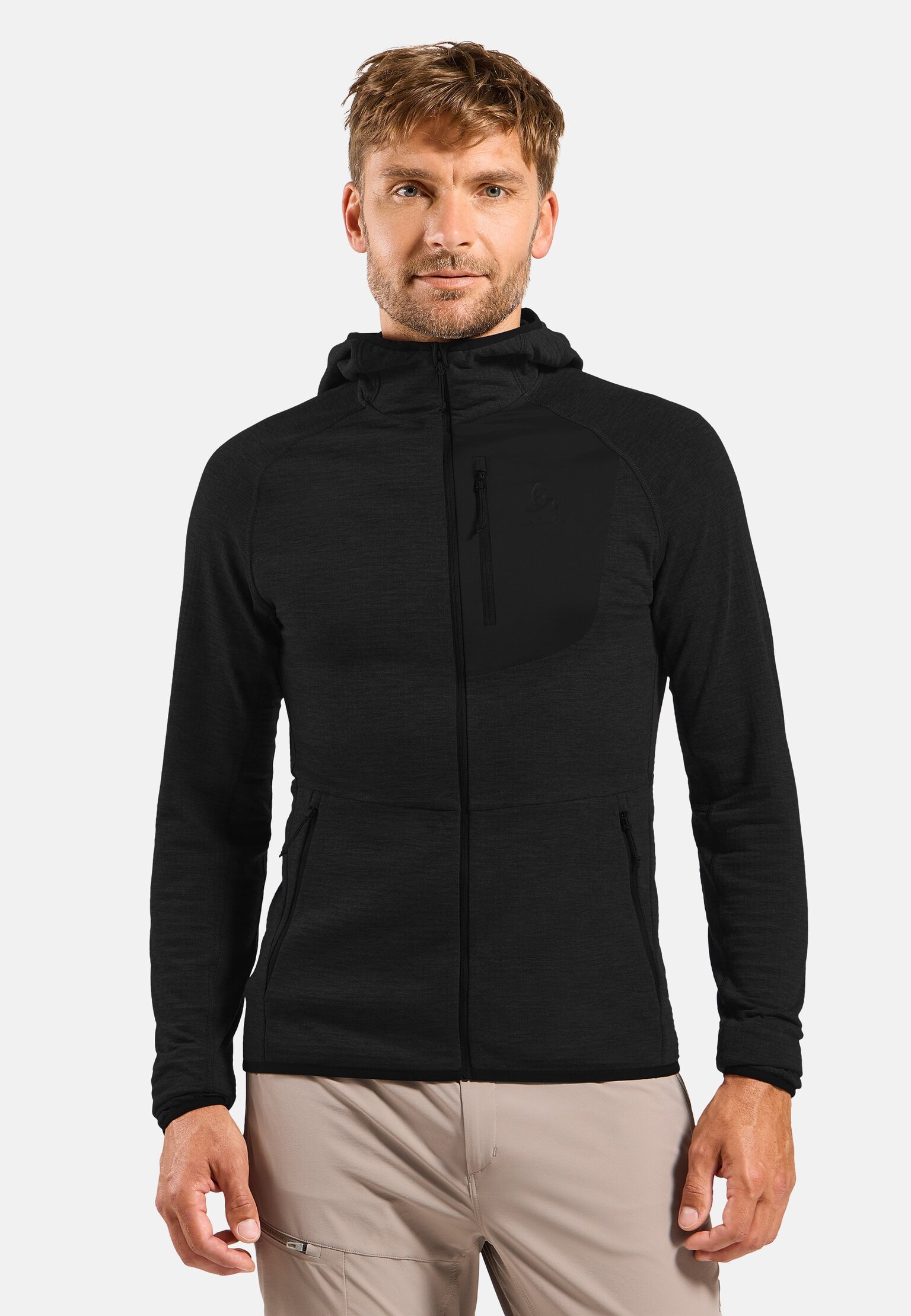 Ascent midlayer met capuchon en rits