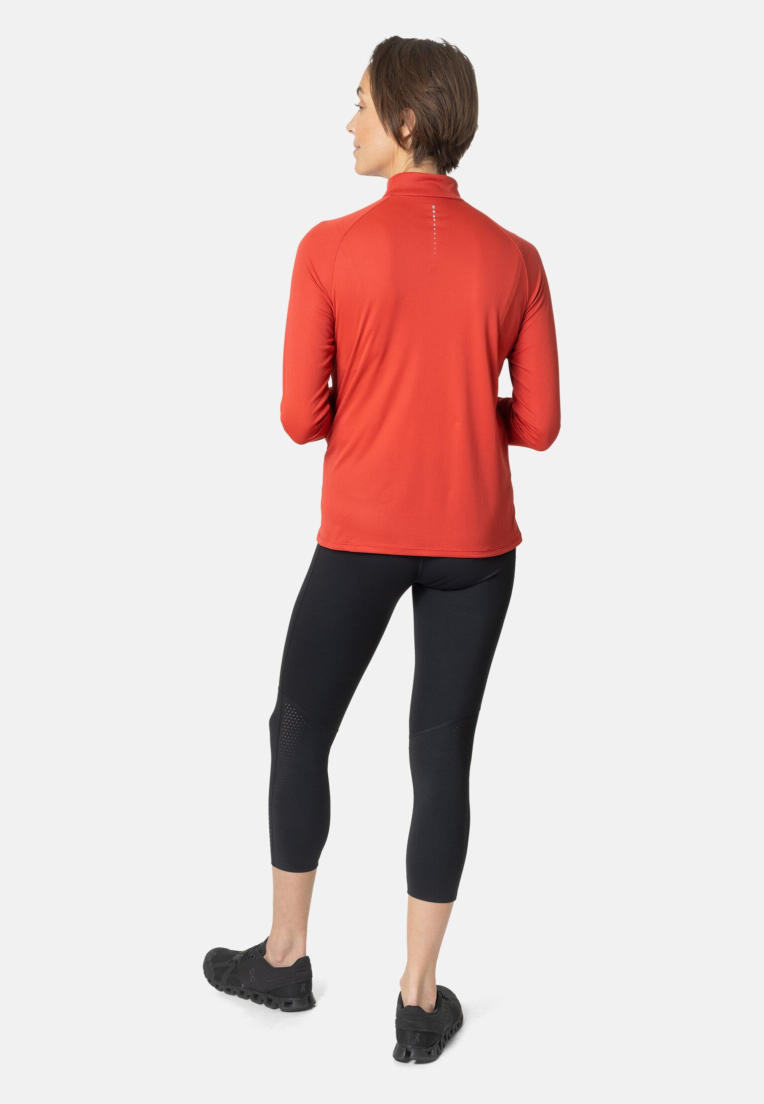 Essentials-hardlooptussenlaag met halve rits voor dames