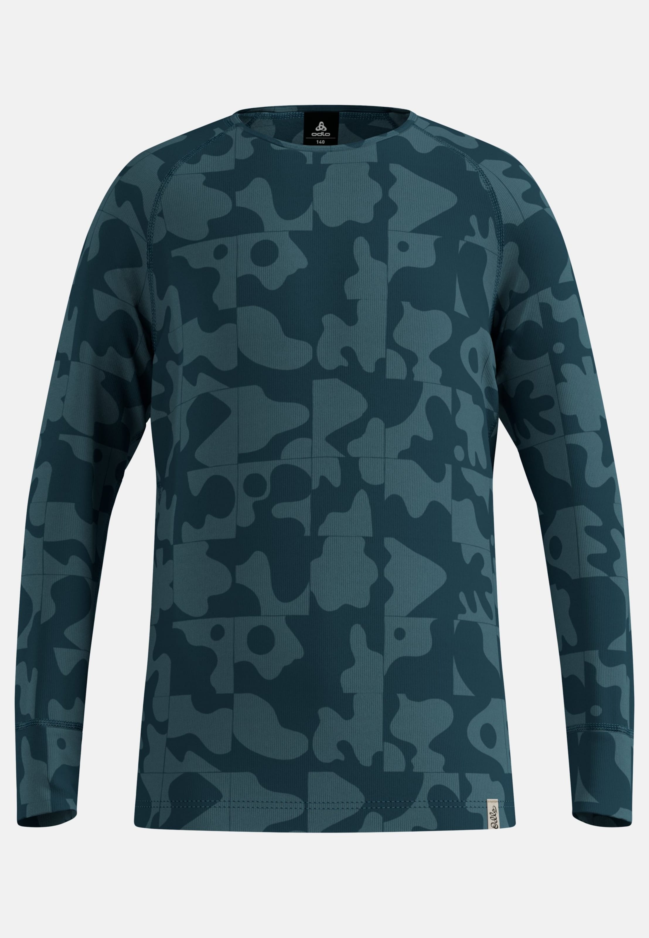 Odlo Active Warm Graphic Base Layer Shirt für Kinder - Wandern, Ski & Snow - blau, 80