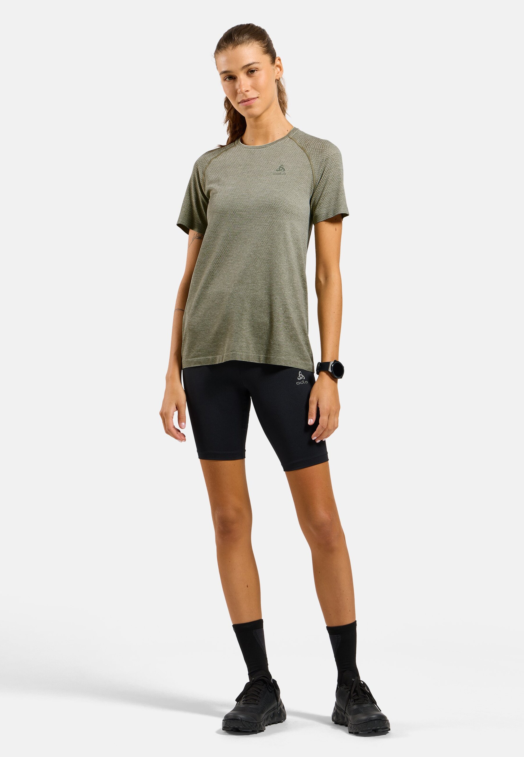 Odlo Damen Laufshirt – Kurzarm, Nahtlos, Atmungsaktiv Mit ZeroScent