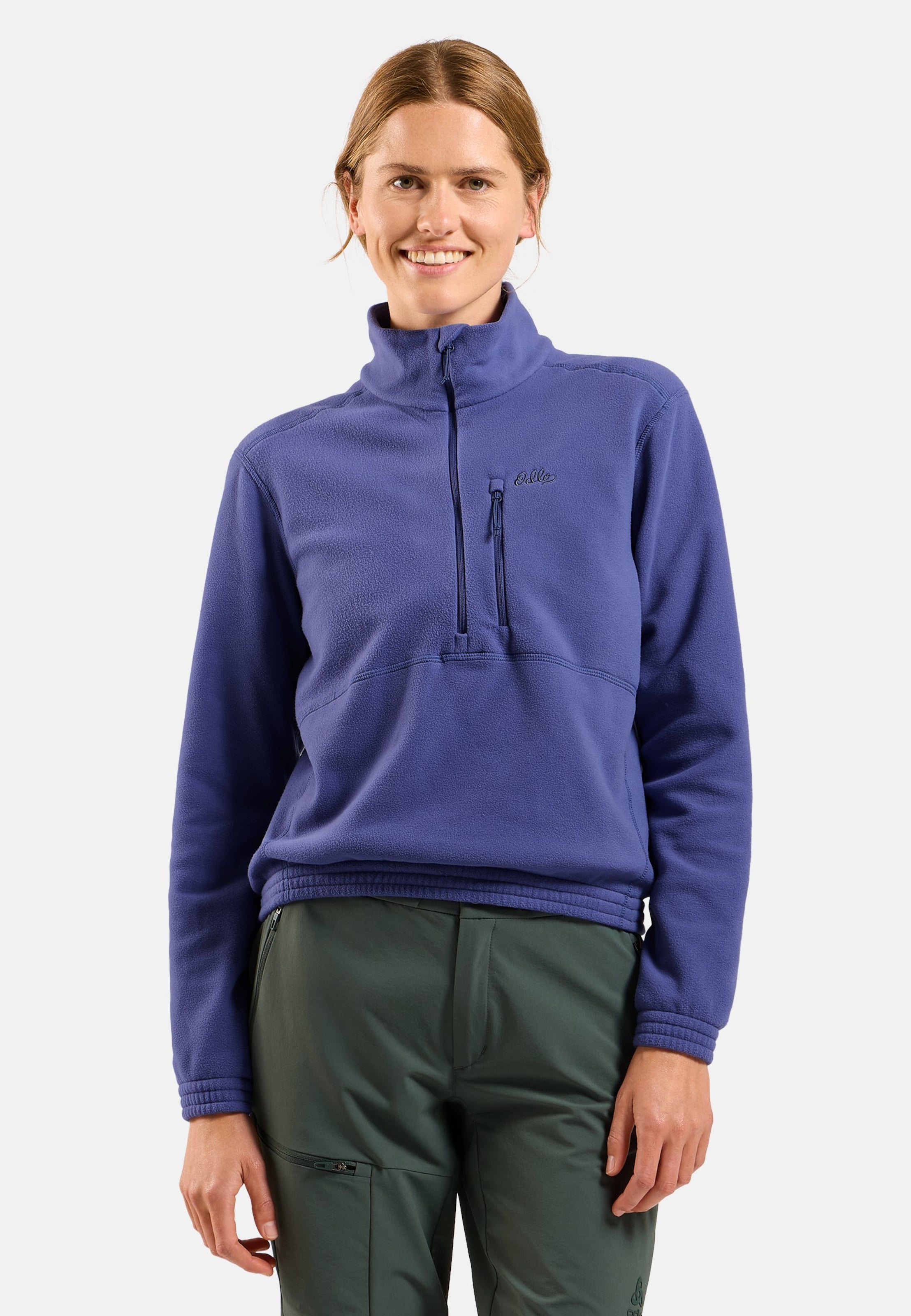 Odlo Klassischer Essentials Multisport Mid Layer aus Fleece mit Halbreissverschluss für Damen, L, lila