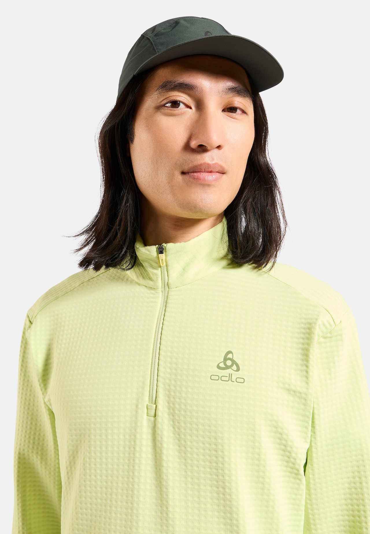 Felpa da running Essential Thermal a mezza zip