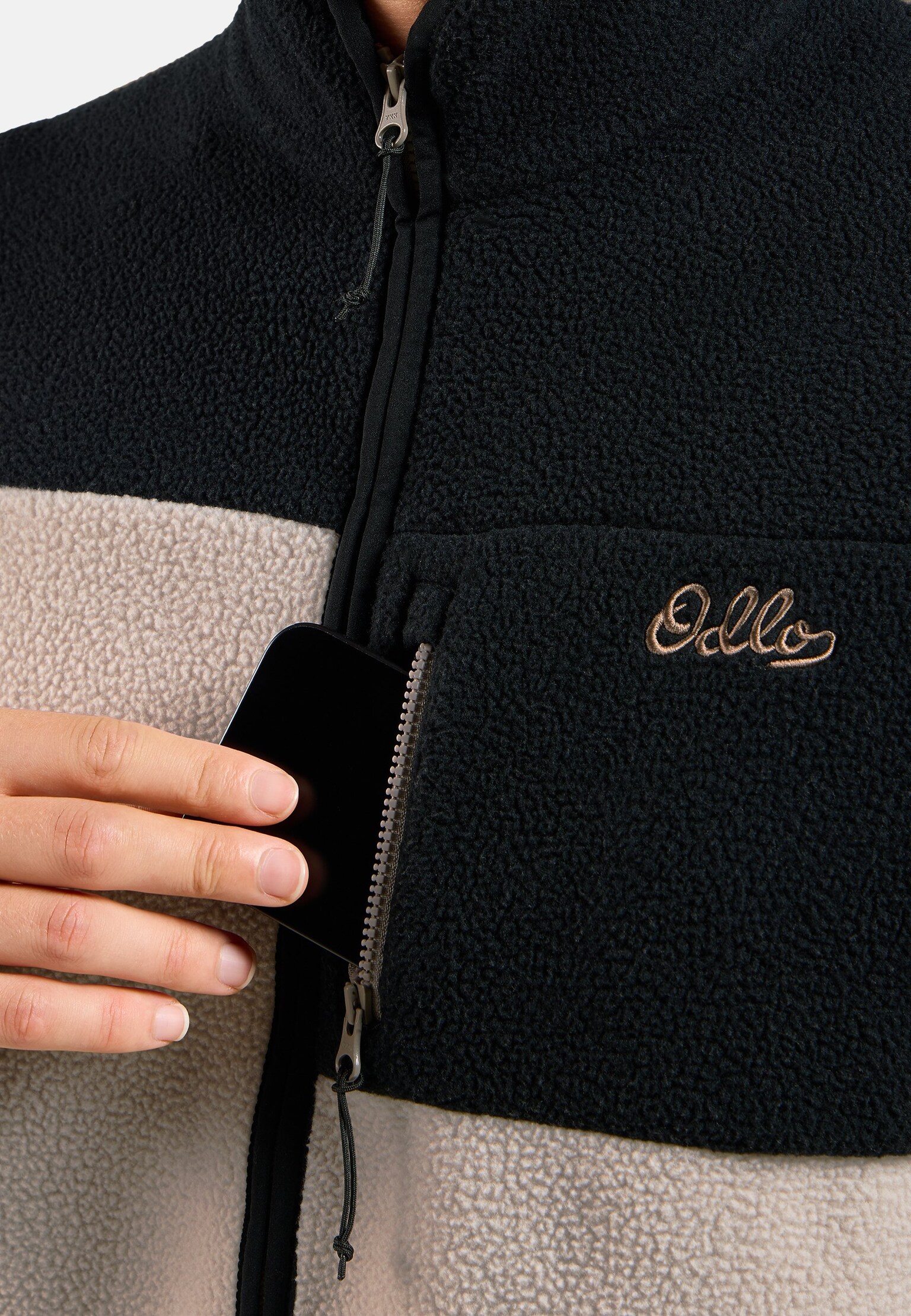 Essential High Pile Blocked Full-Zip Mid Layer