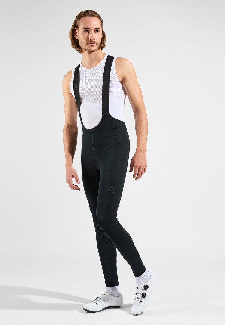 The Zeroweight X-Warm cycling bib tights in black | Odlo The Zeroweight X-Warm cycling bib tights in black | Odlo