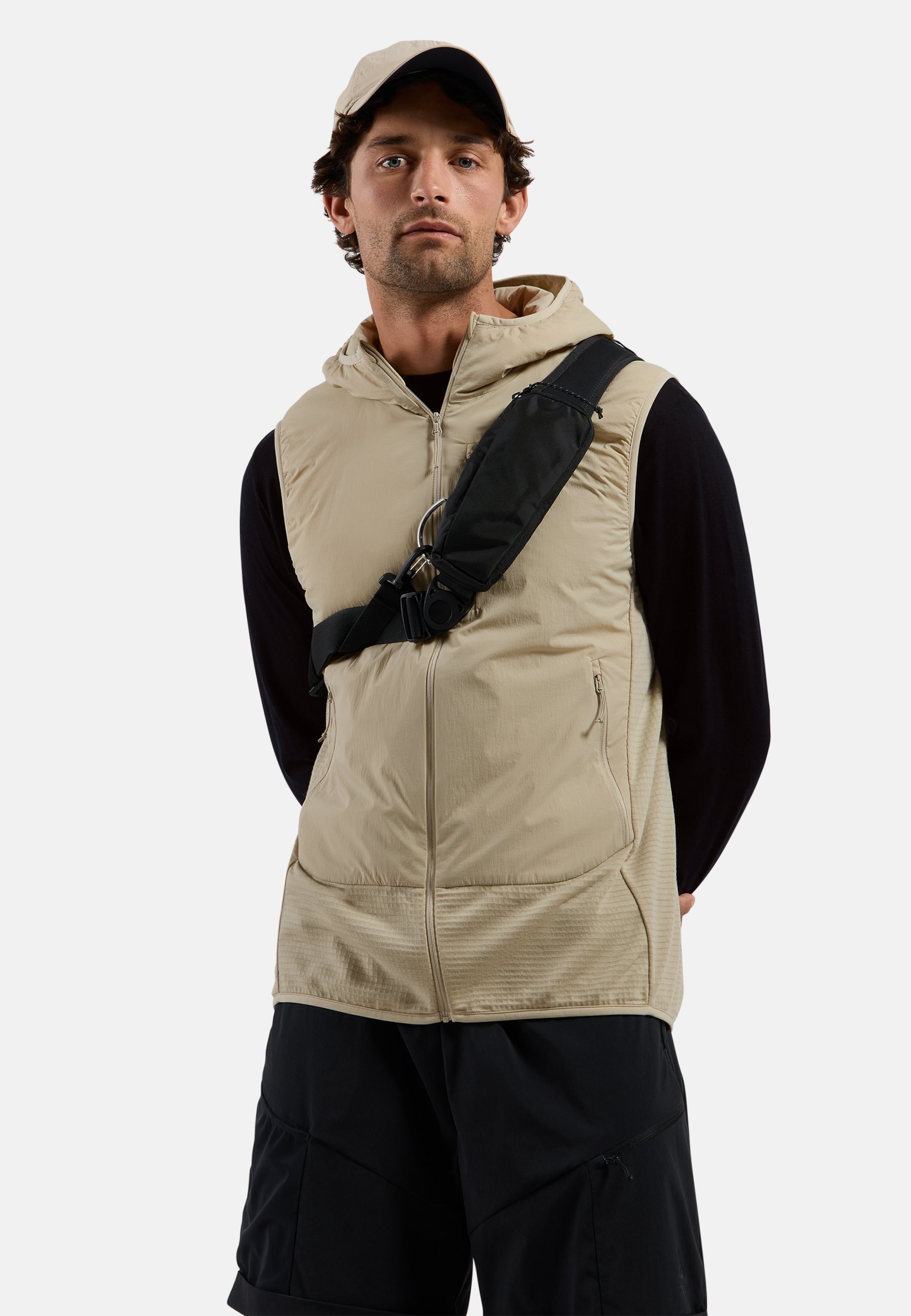 Odlo Isolierte Ascent Hybridweste mit Wolle für Herren, S, beige