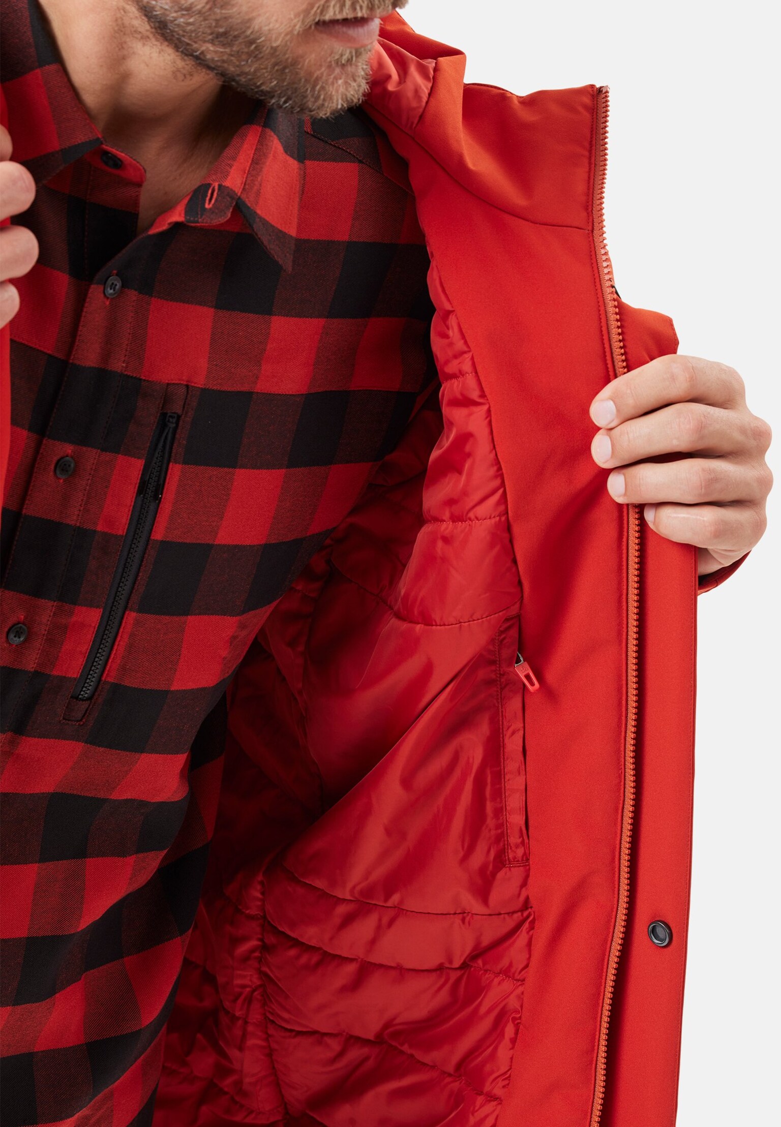 The Halden S-Thermic parka in ketchup | Odlo