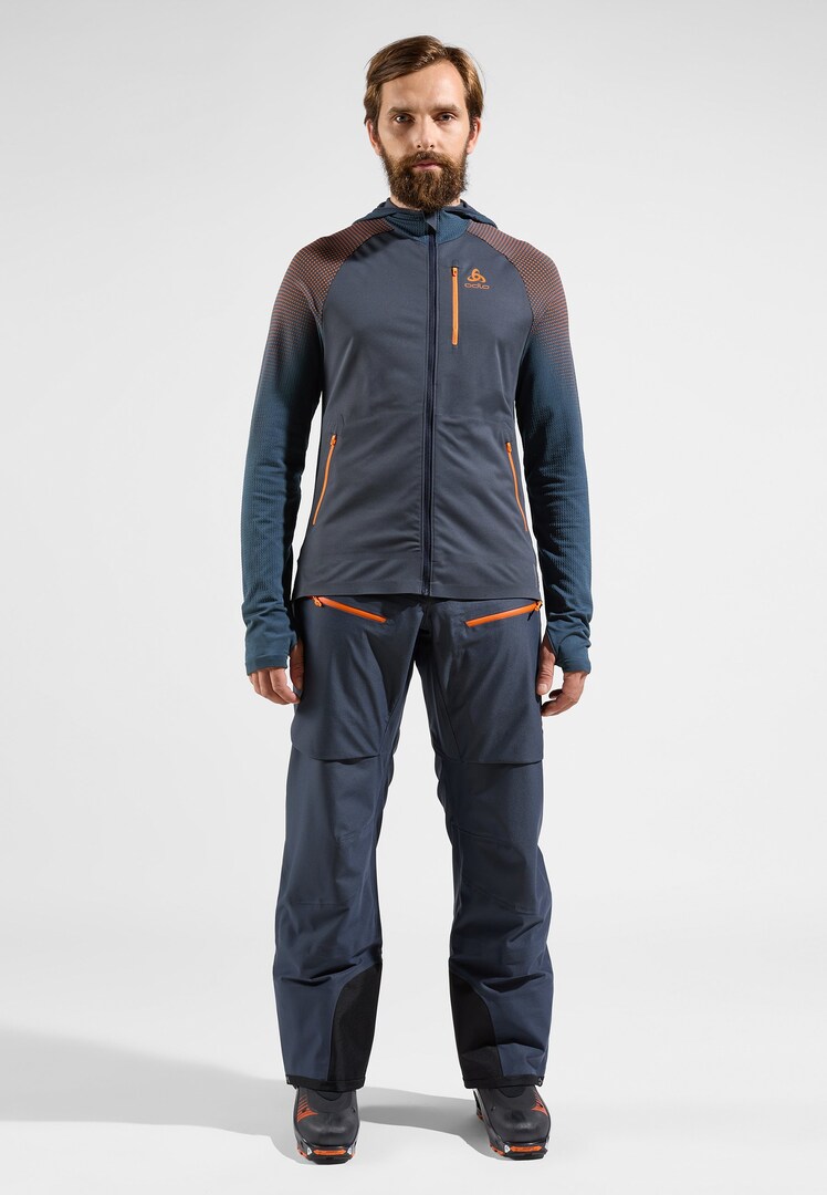 X-Alp Windproof Full-Zip Mid Layer in oriole - india ink | Odlo