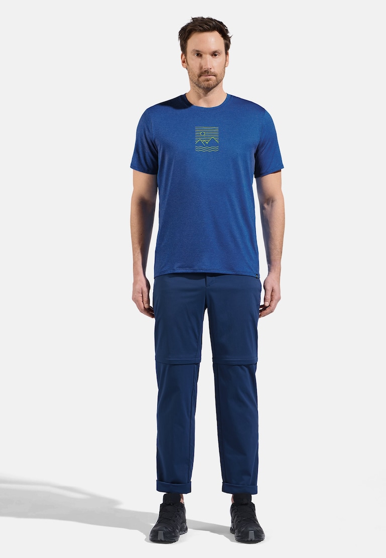 Ascent sun sea mountains t-shirt